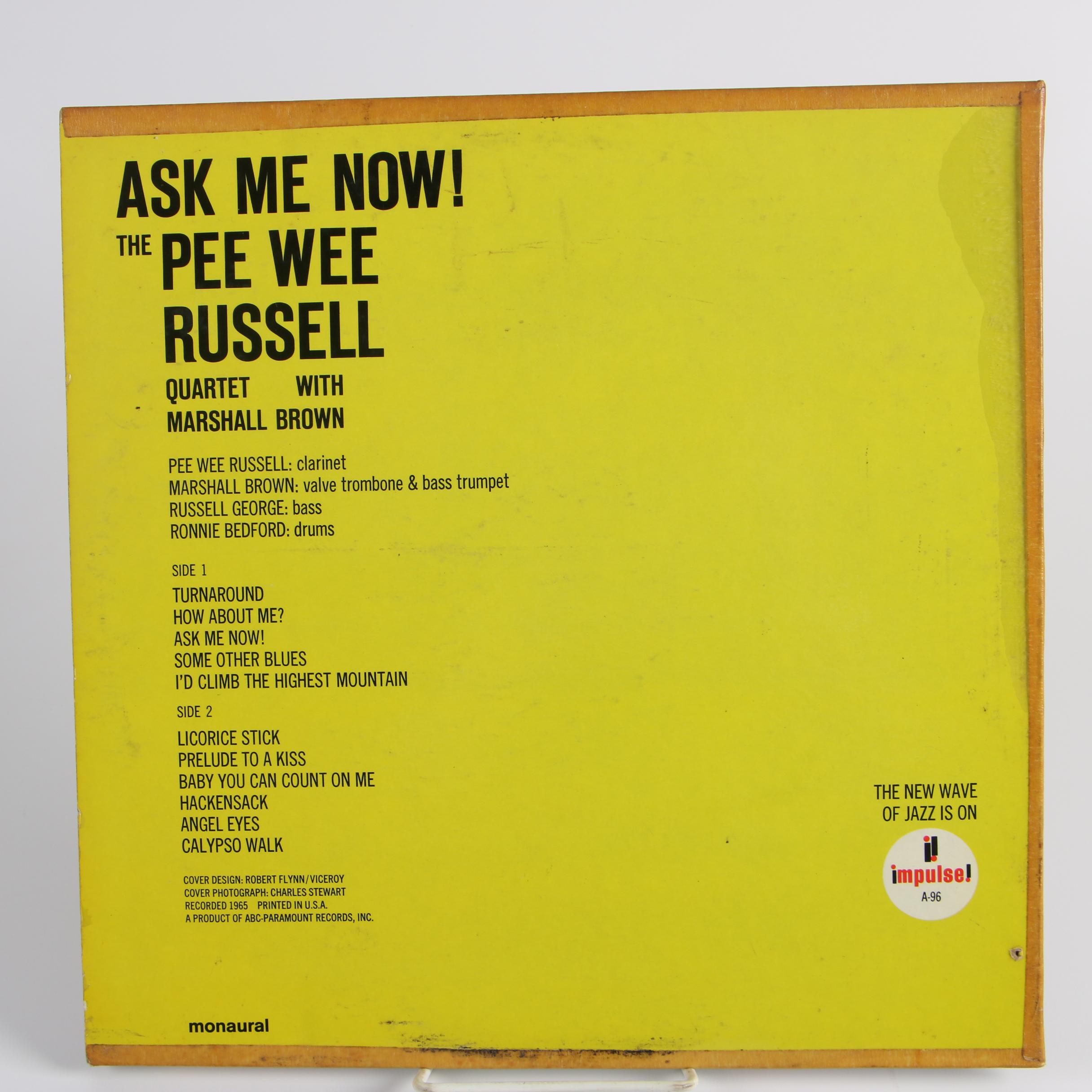 Pee Wee Russell Vintage Jazz Records "Ask Me Now!" and "I Grandi Del Jazz"