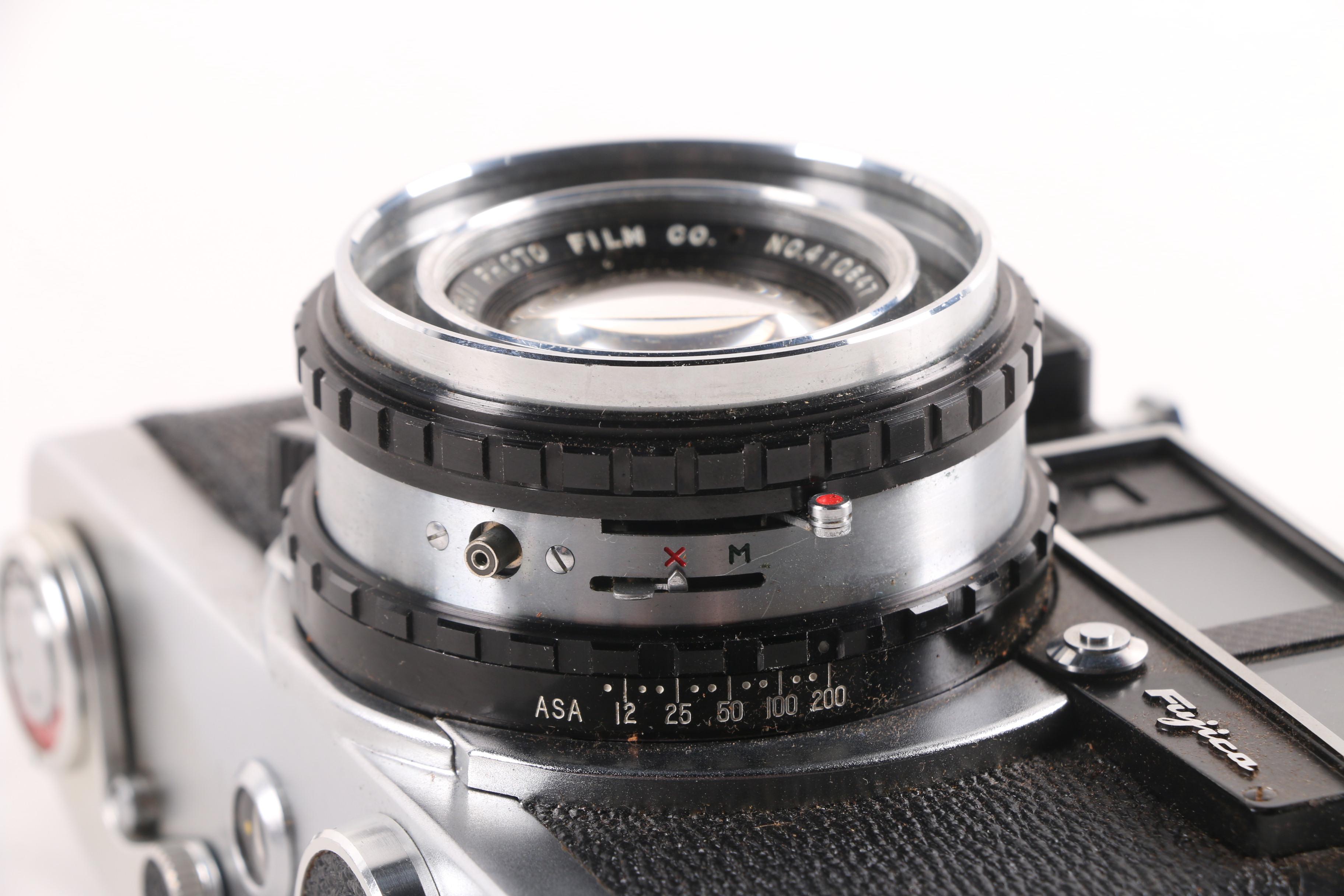 Vintage Fujica 35-EE  35mm Rangefinder Camera with Leather Case