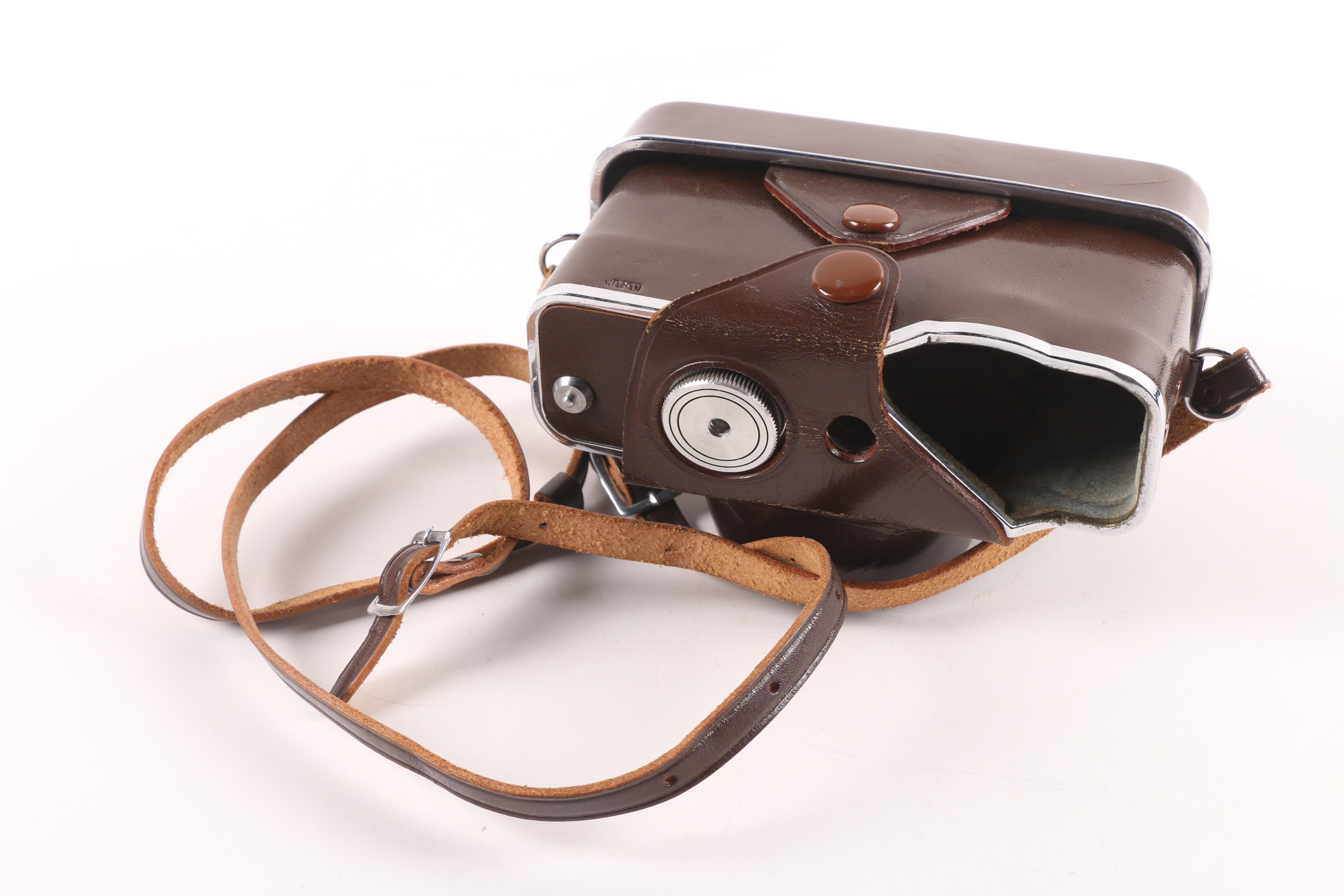 Vintage Fujica 35-EE  35mm Rangefinder Camera with Leather Case