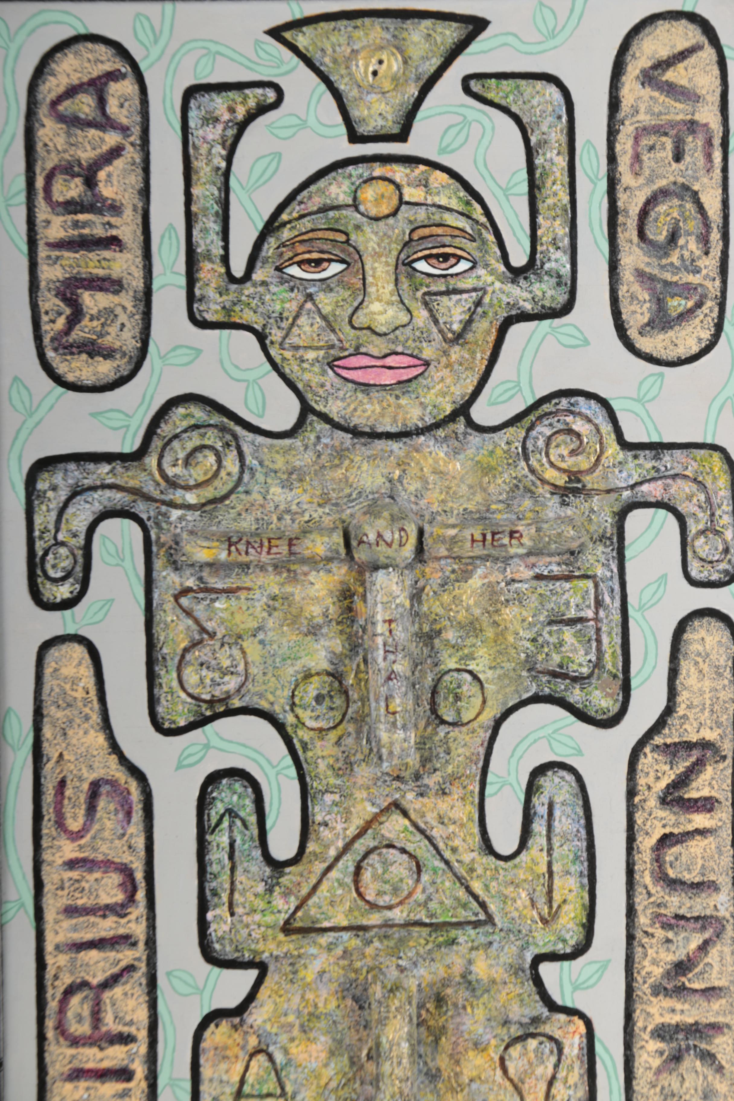 Grif Bates Mixed Media Composition "Pre-Darwinian Man"