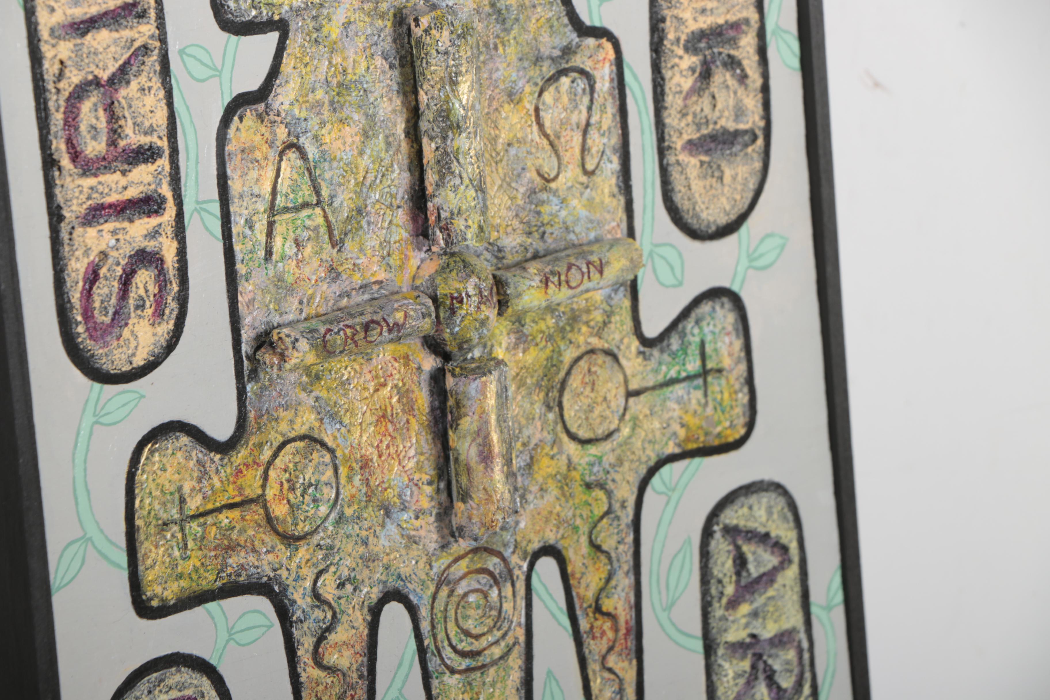 Grif Bates Mixed Media Composition "Pre-Darwinian Man"