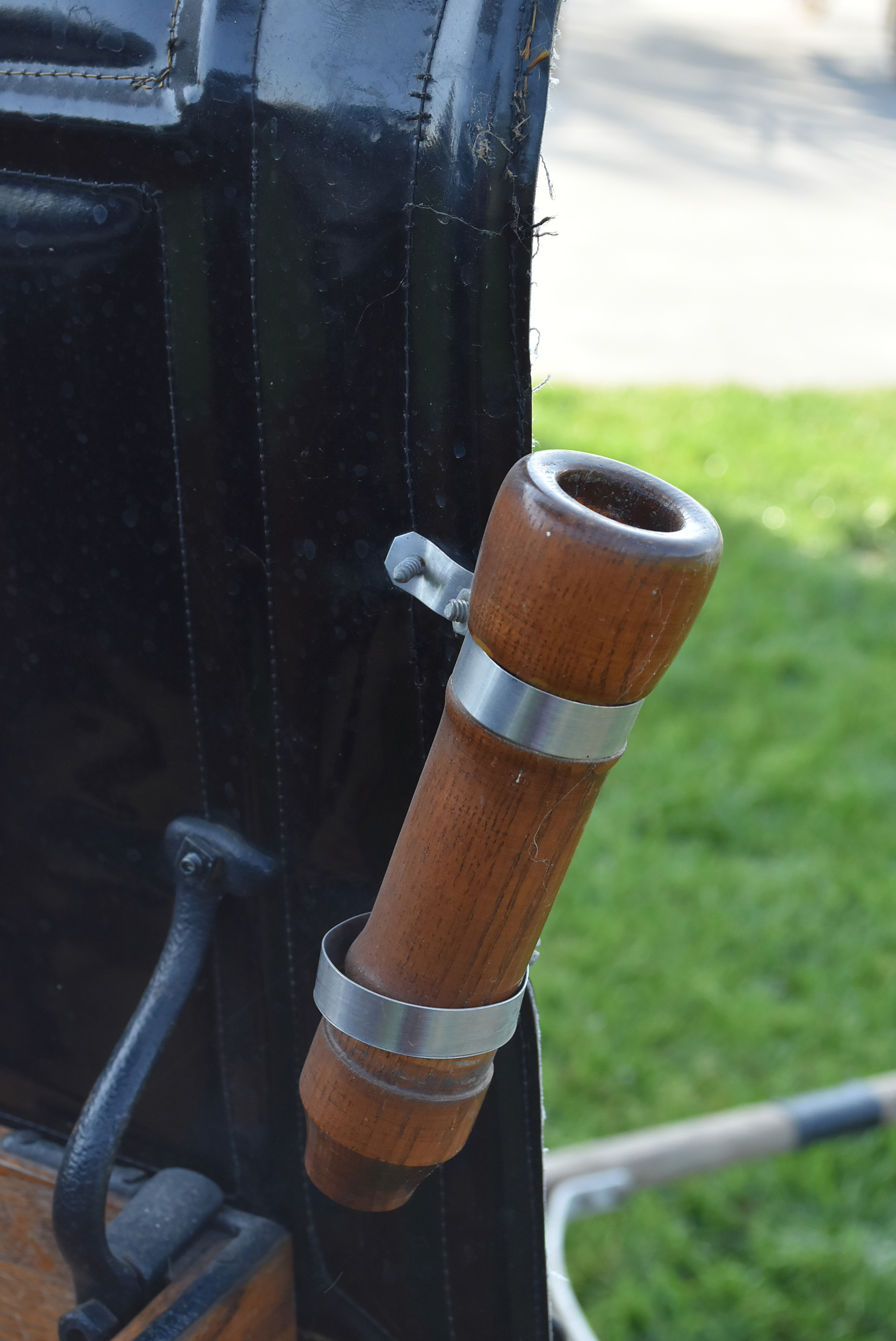 Late 19th Century Natural Oak And  Black Horse Drawn Buggy