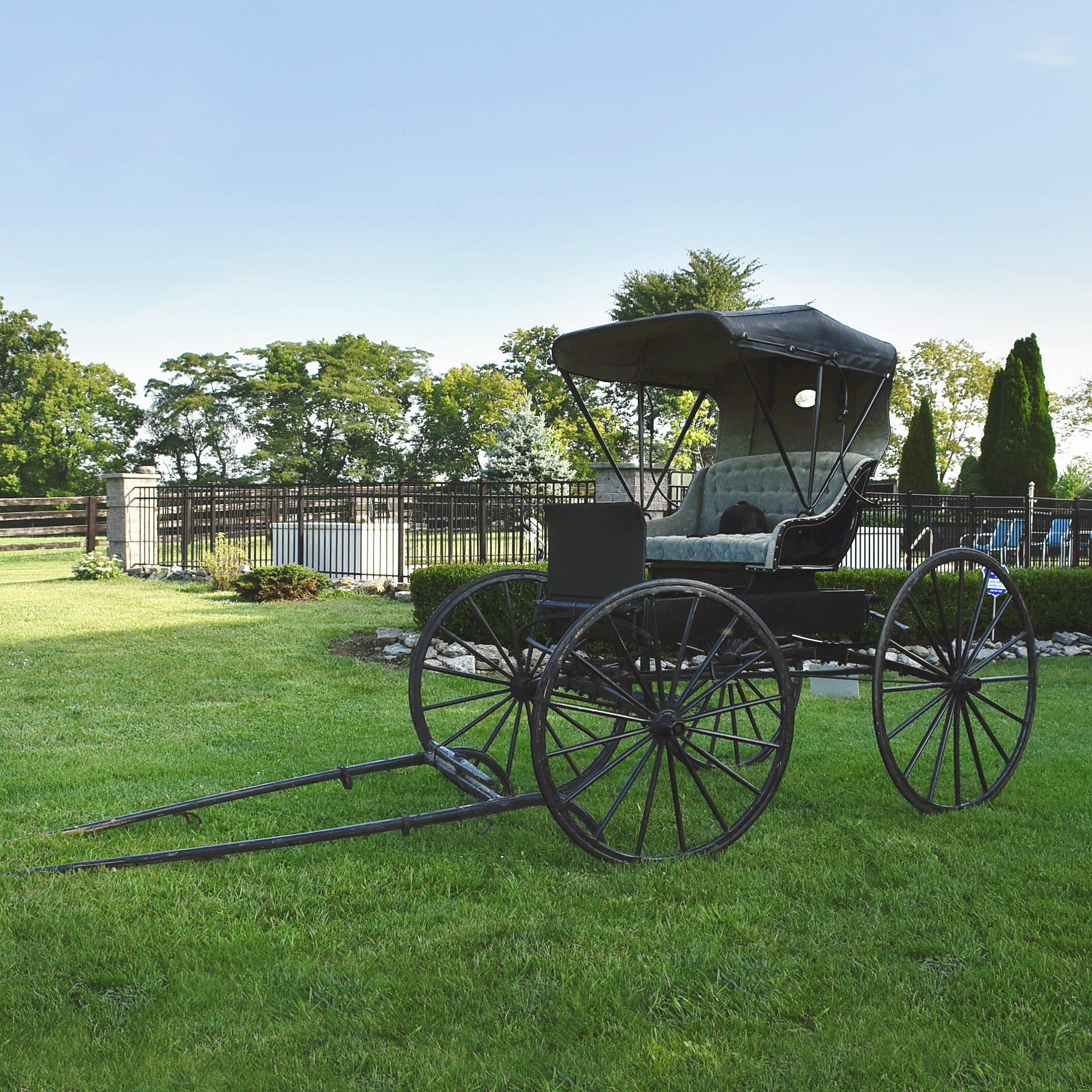 Early 20th Century JK Lingo Hardware, Lebanon Ohio, Horse Drawn Buggy