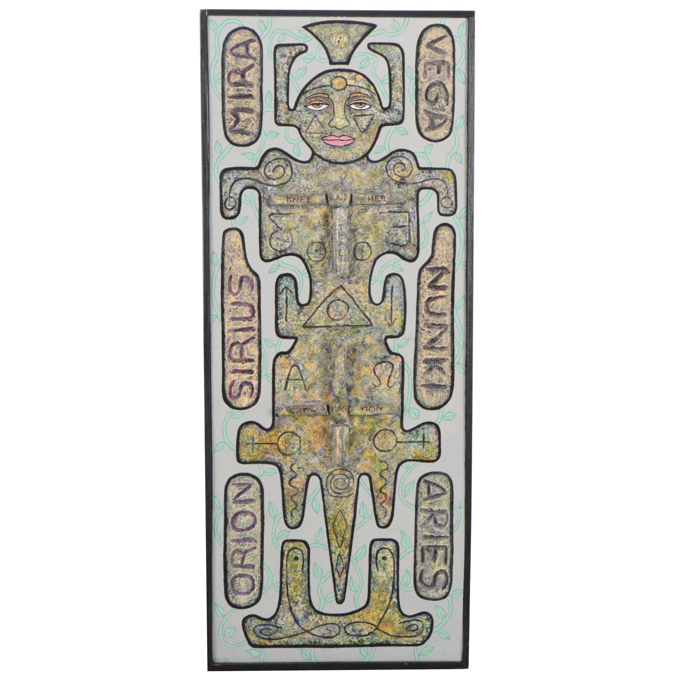 Grif Bates Mixed Media Composition "Pre-Darwinian Man"