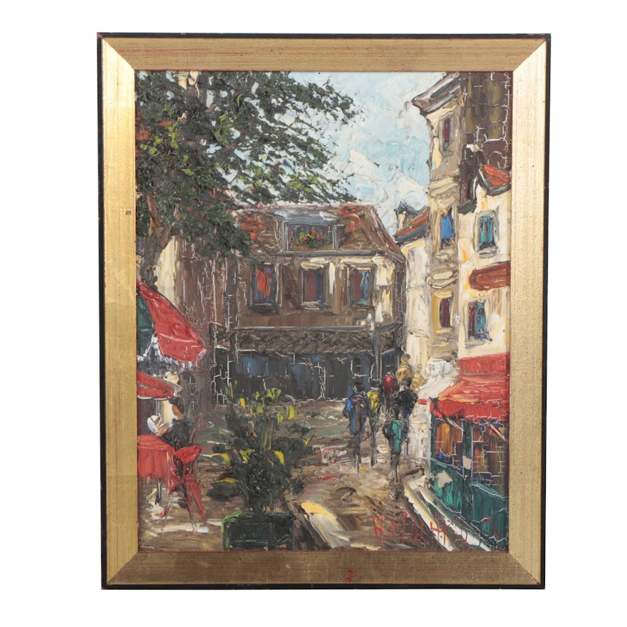 Street Scene Oil Painting