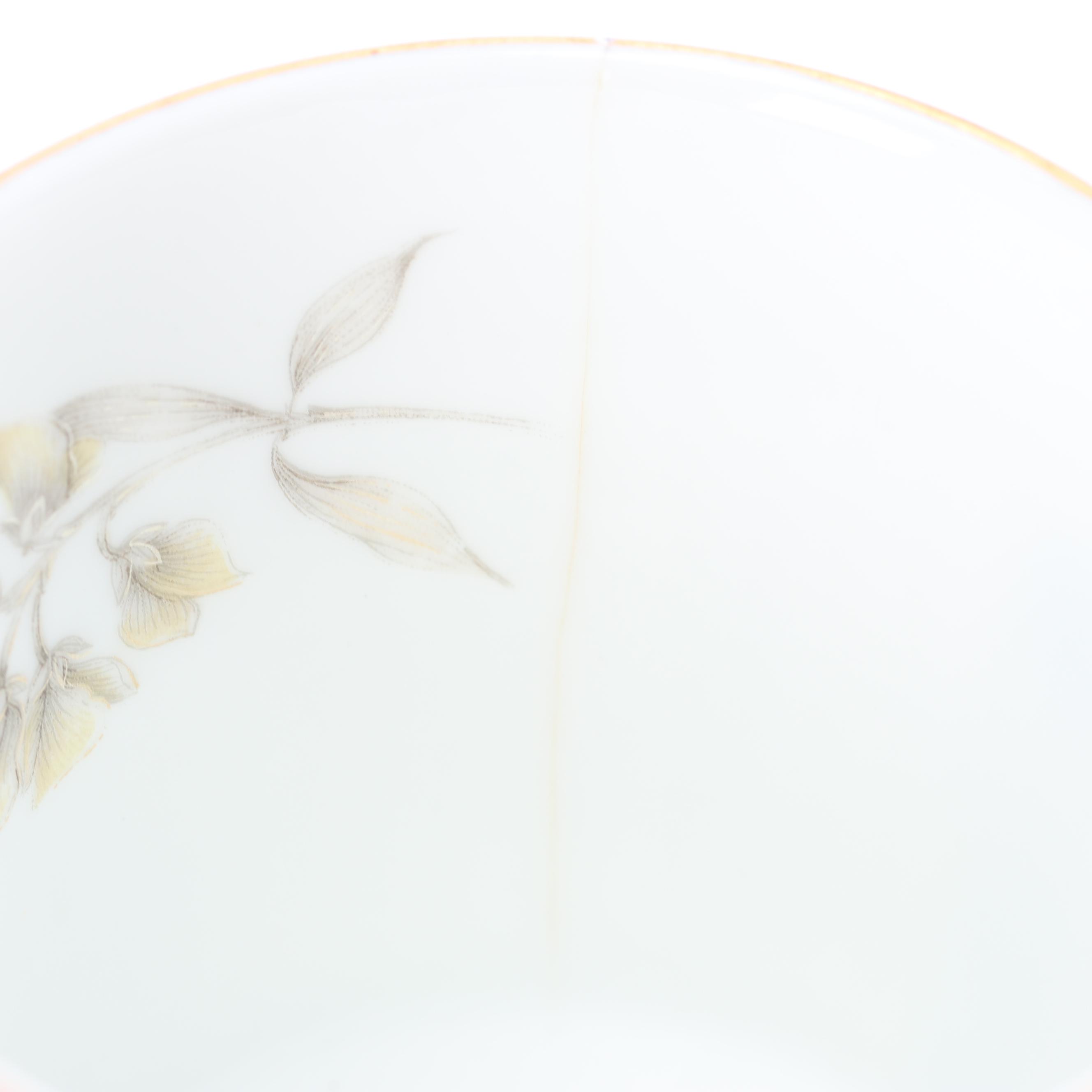 Vintage Eschenbach Bavarian Floral Porcelain Teacups with Saucers