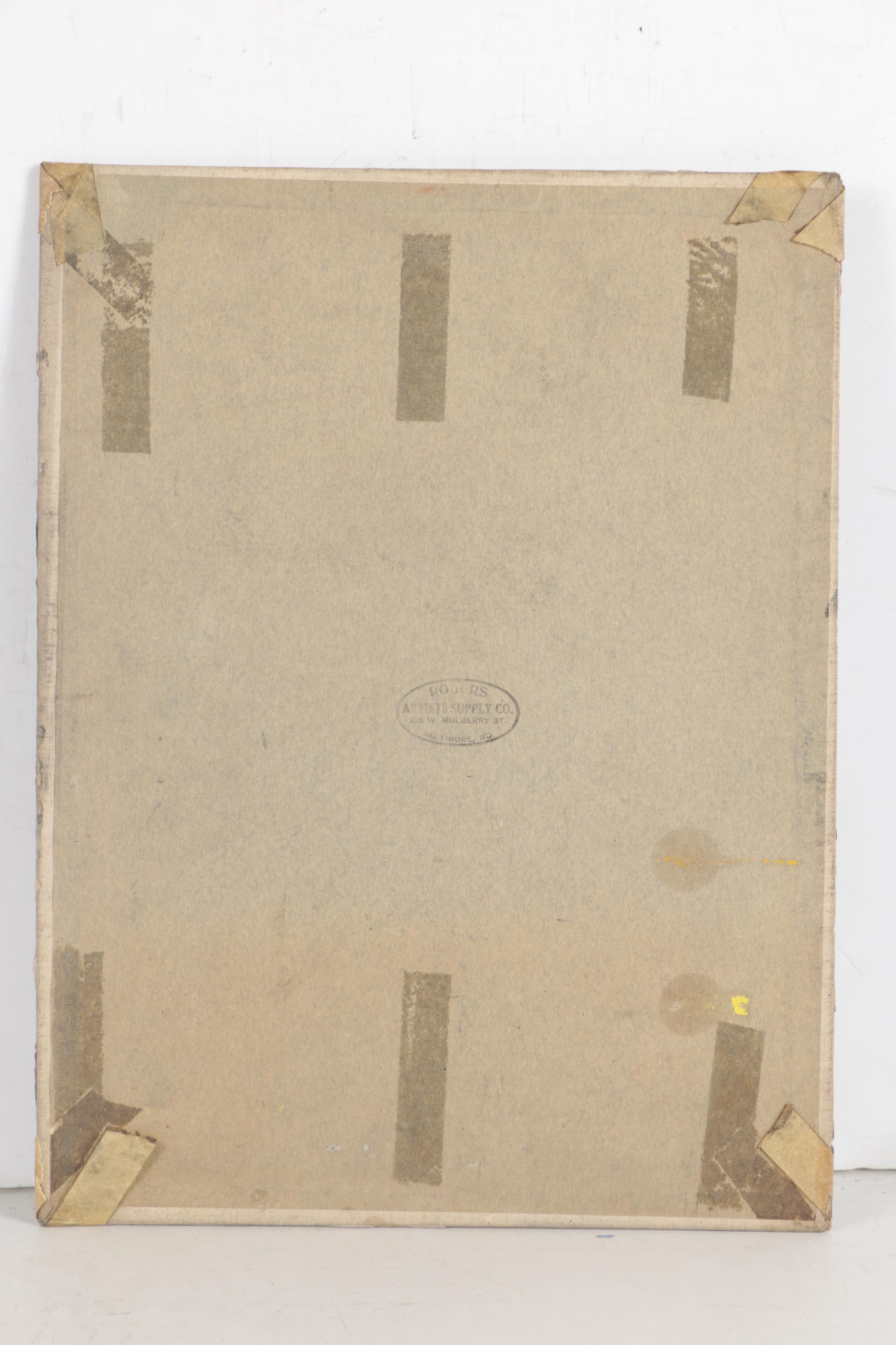 Figural Mixed Media Drawing