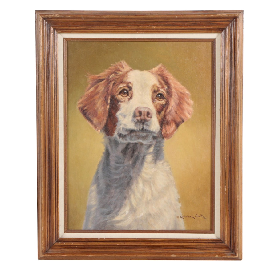 Lorraine L. Schultz Oil Painting of Dog