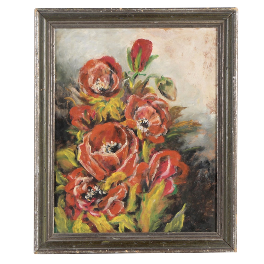 Vintage Still Life Oil Painting Attributed to McReel