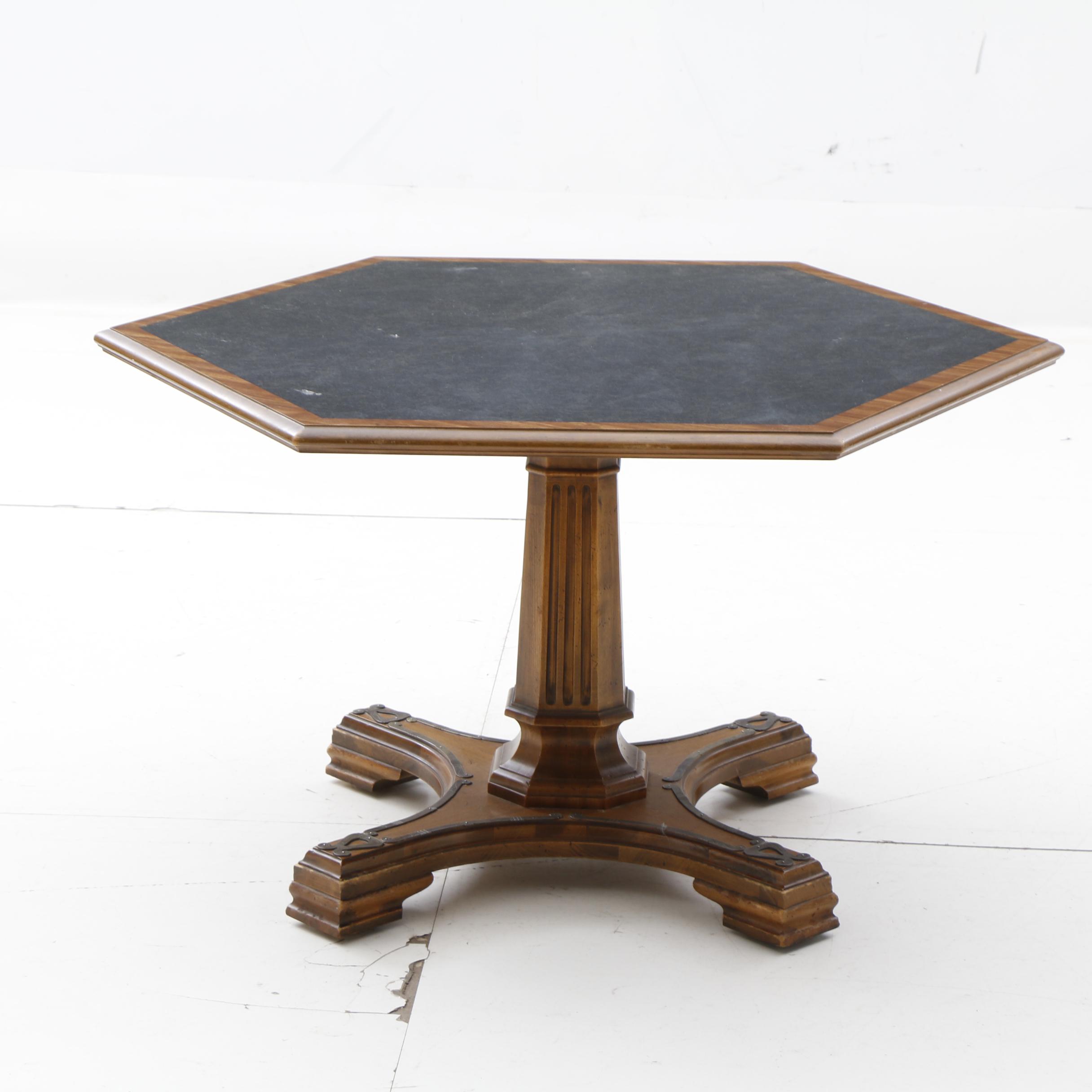 Hexagonal Poker Table with Chairs