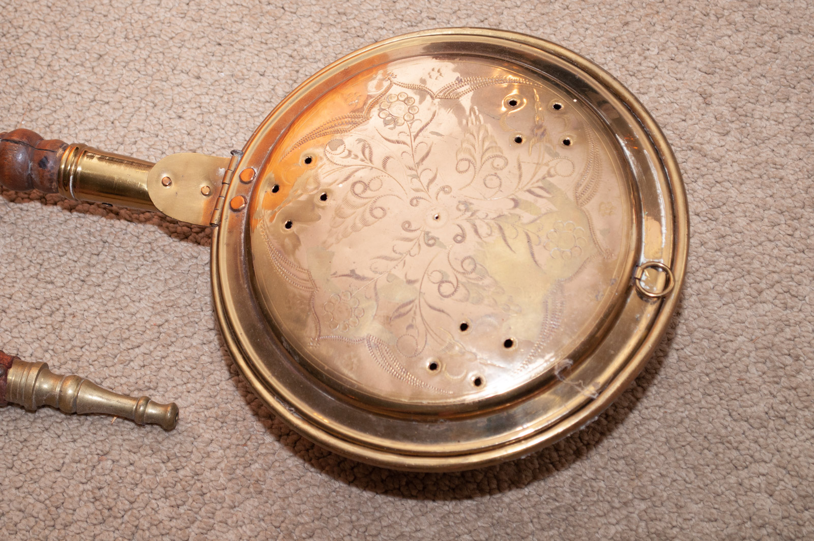 Brass Bed Warmer and Bellows