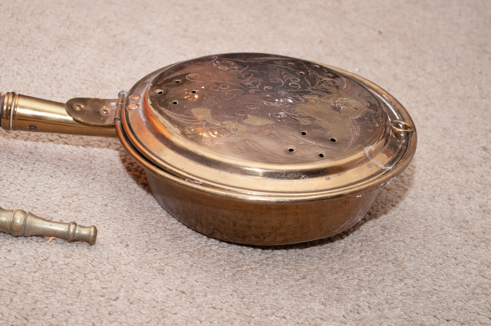 Brass Bed Warmer and Bellows