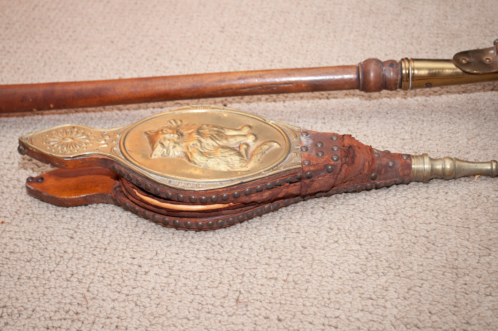 Brass Bed Warmer and Bellows