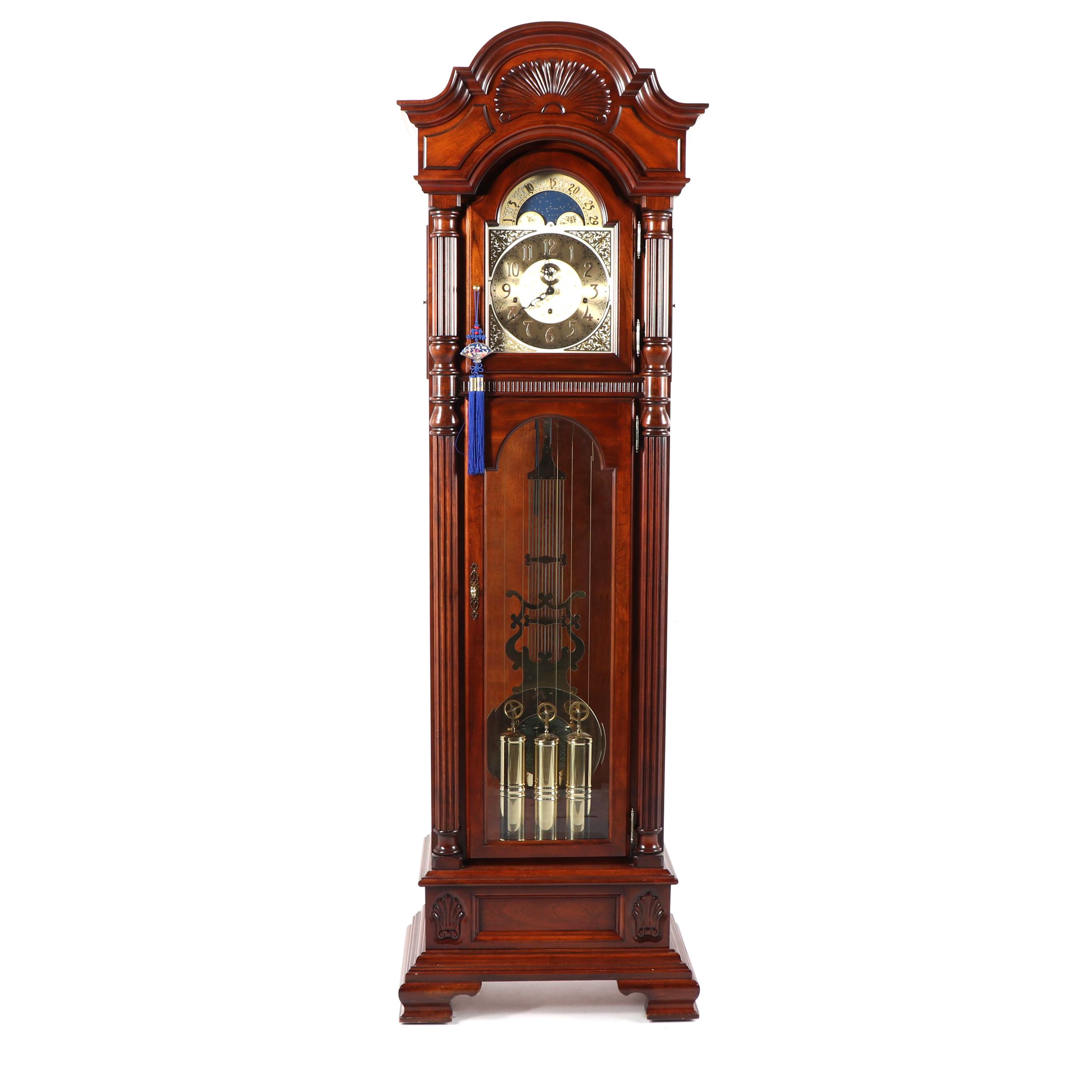 Sligh Grandfather Clock with Moon Phase Dial