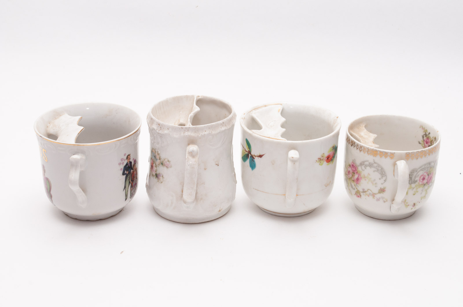 Antique Mustache Cups Including Zeh, Scherzer & Co. "Mignon"