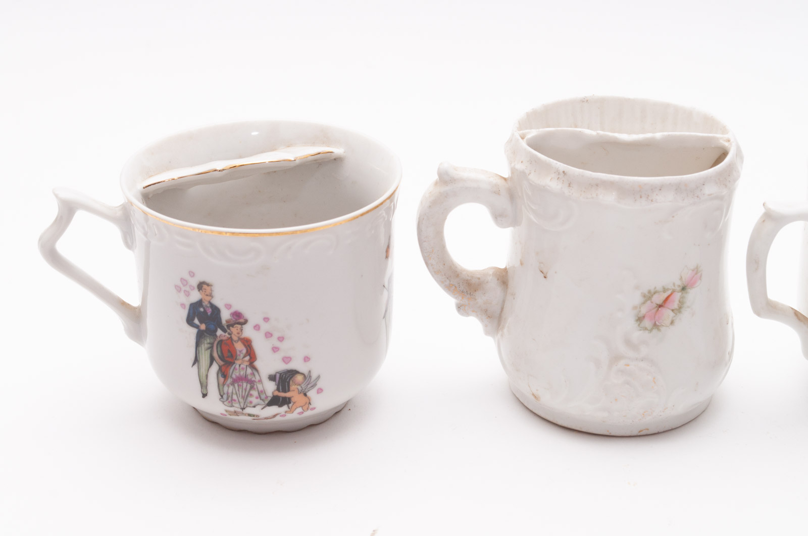 Antique Mustache Cups Including Zeh, Scherzer & Co. "Mignon"