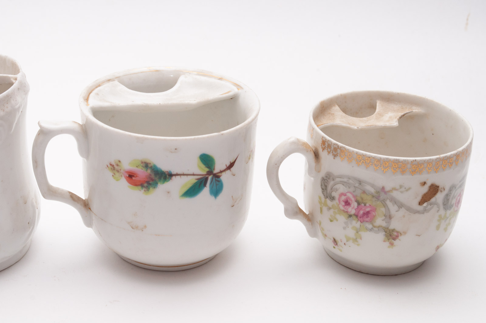 Antique Mustache Cups Including Zeh, Scherzer & Co. "Mignon"