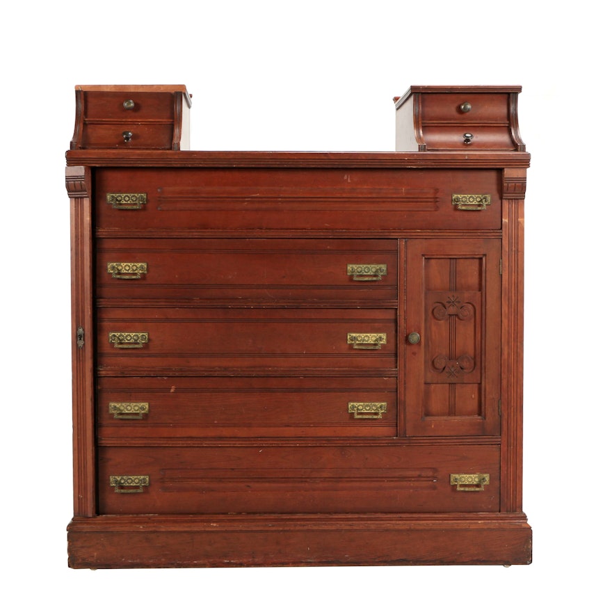 Eastlake Lockside Dresser with Hatbox Cabinet