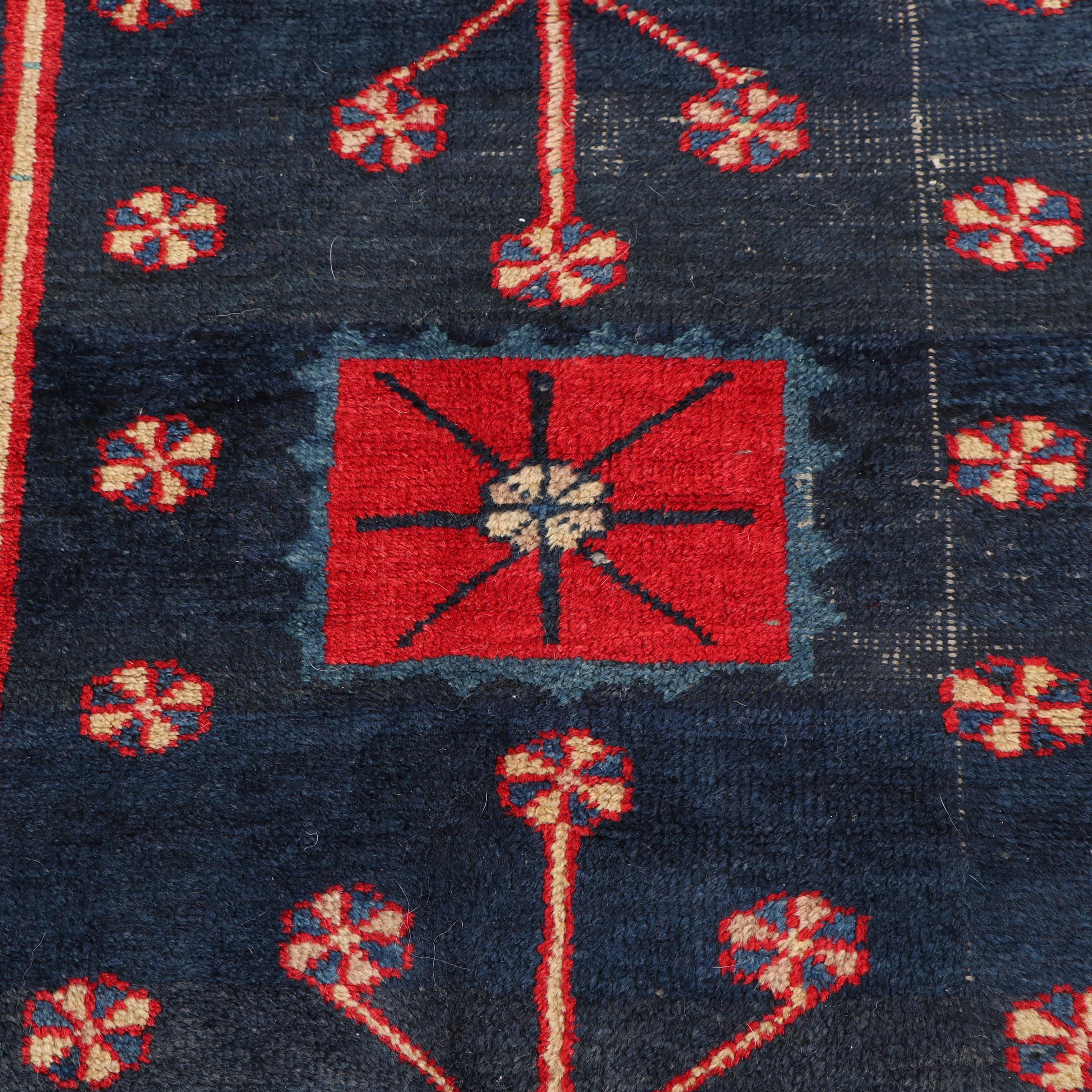 Hand-Knotted Kurdish Wool Area Rug