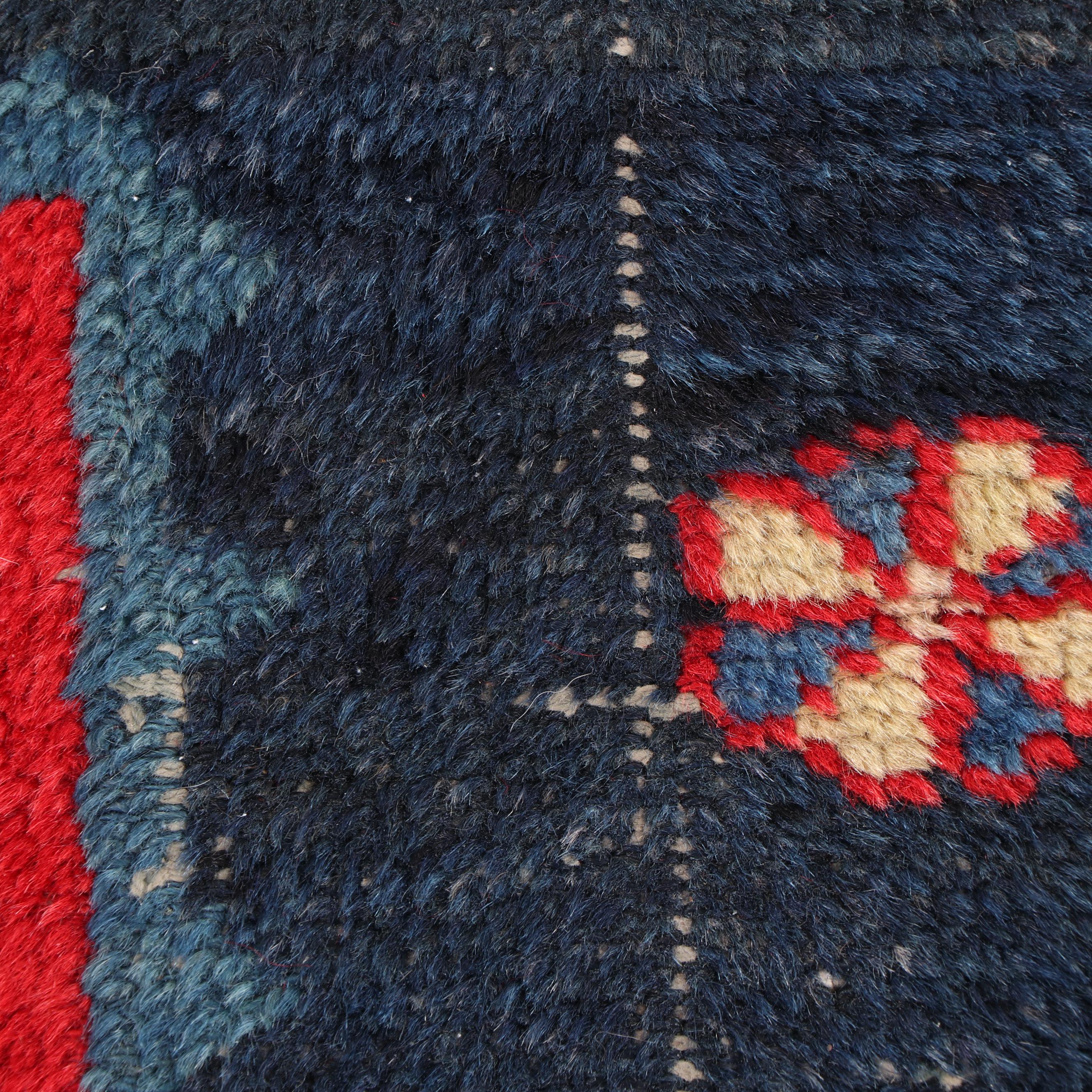 Hand-Knotted Kurdish Wool Area Rug