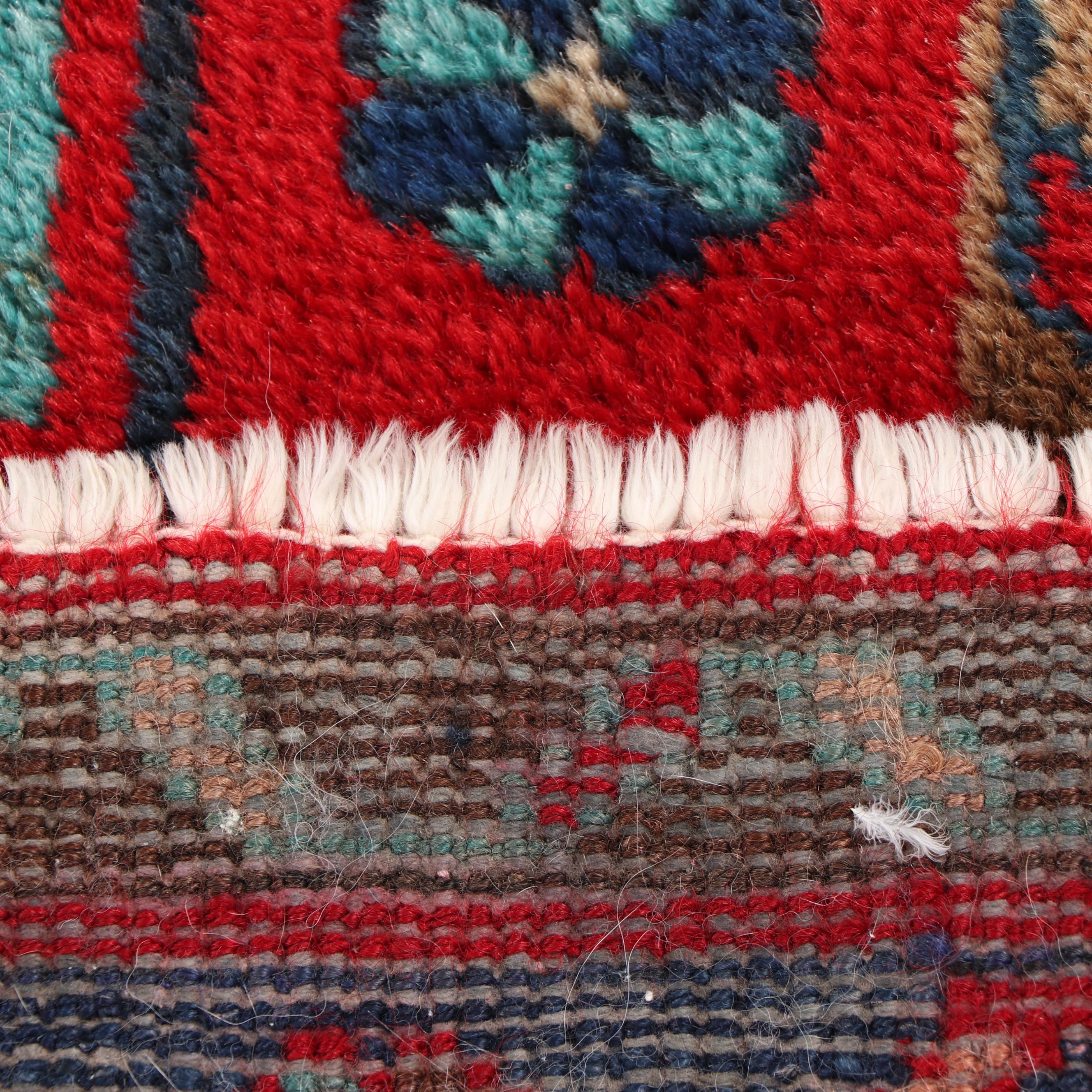Hand-Knotted Kurdish Wool Area Rug