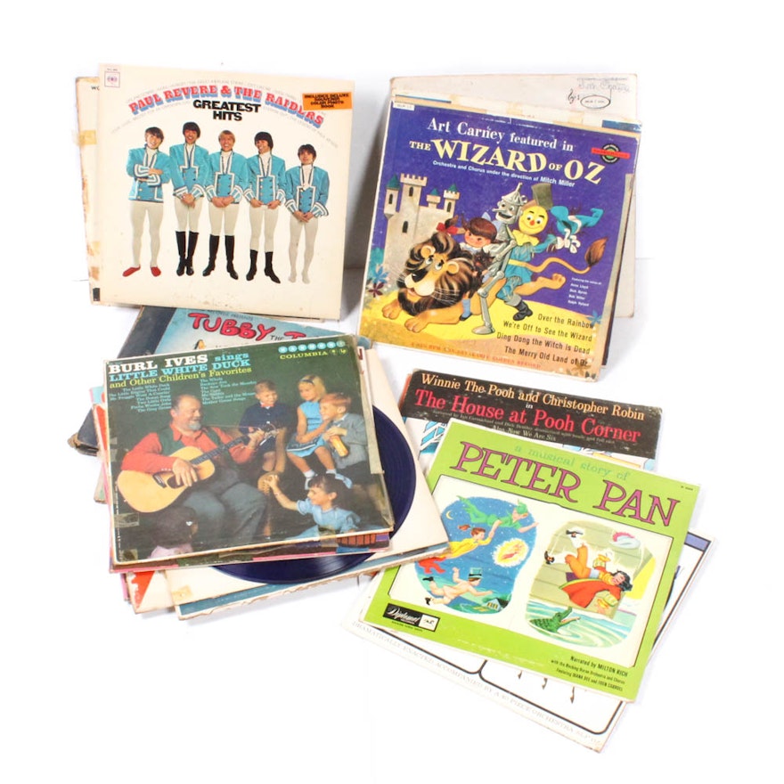 Vintage Records Featuring Children's Stories and Songs