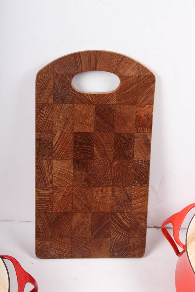 Vintage Dansk Kobenstyle Enamel Cookware and Cutting Board