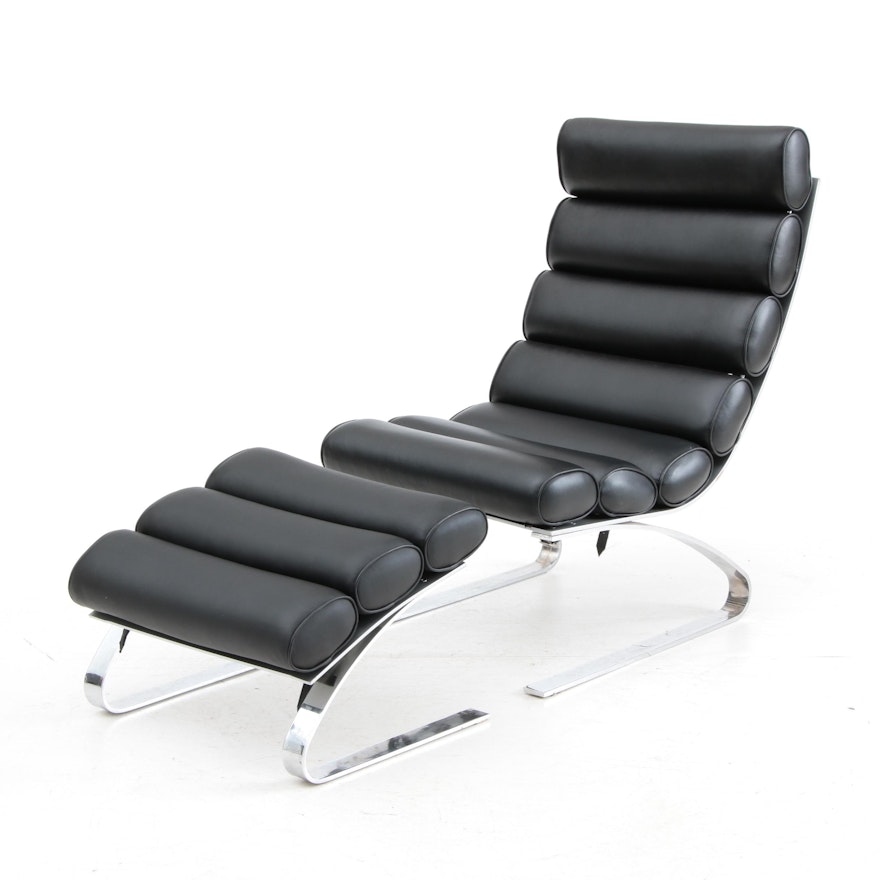 Cantilever Lounge Chair with Footstool