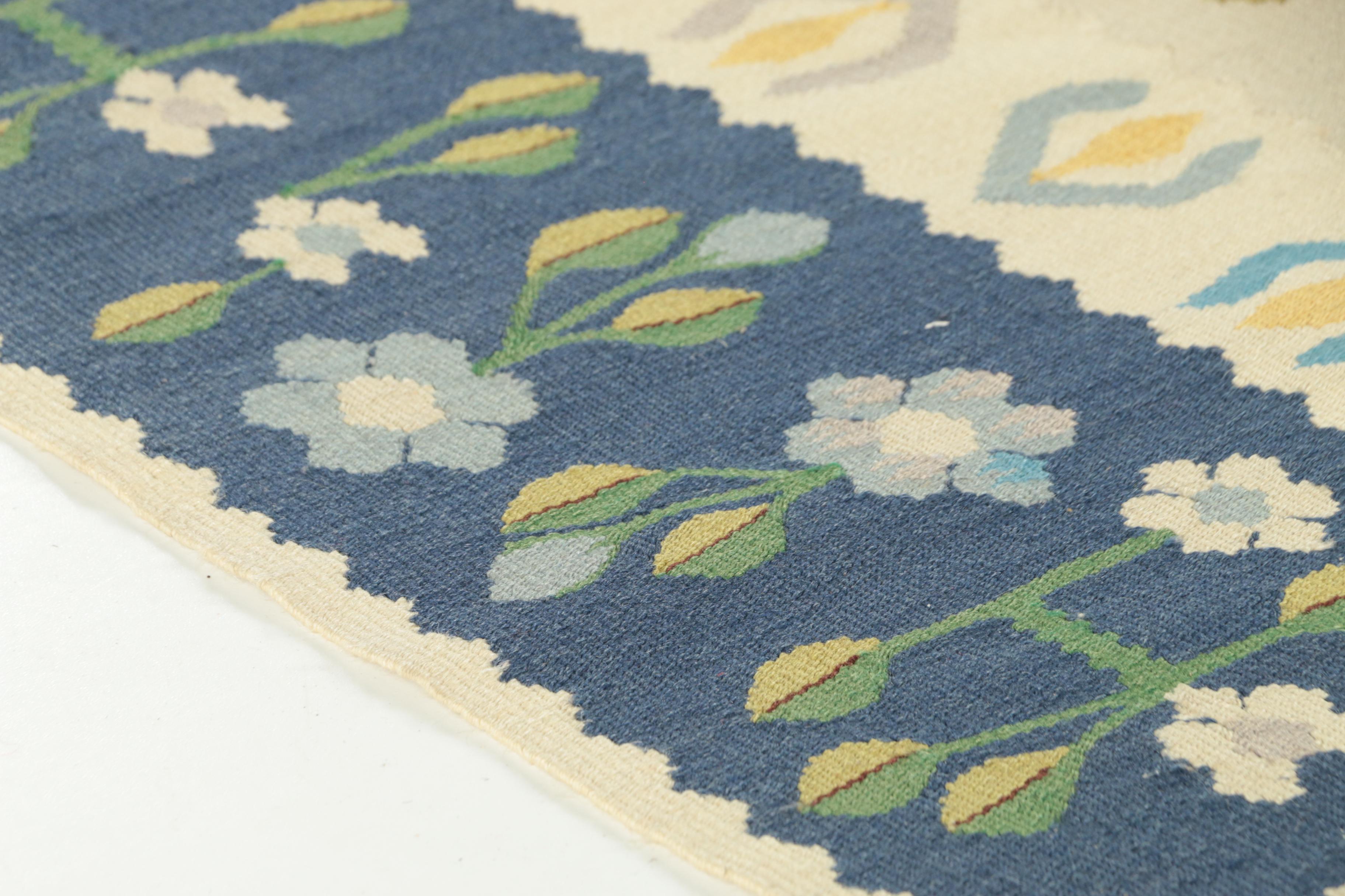 Handwoven Inscribed Romanian Bessarabian Wool Kilim