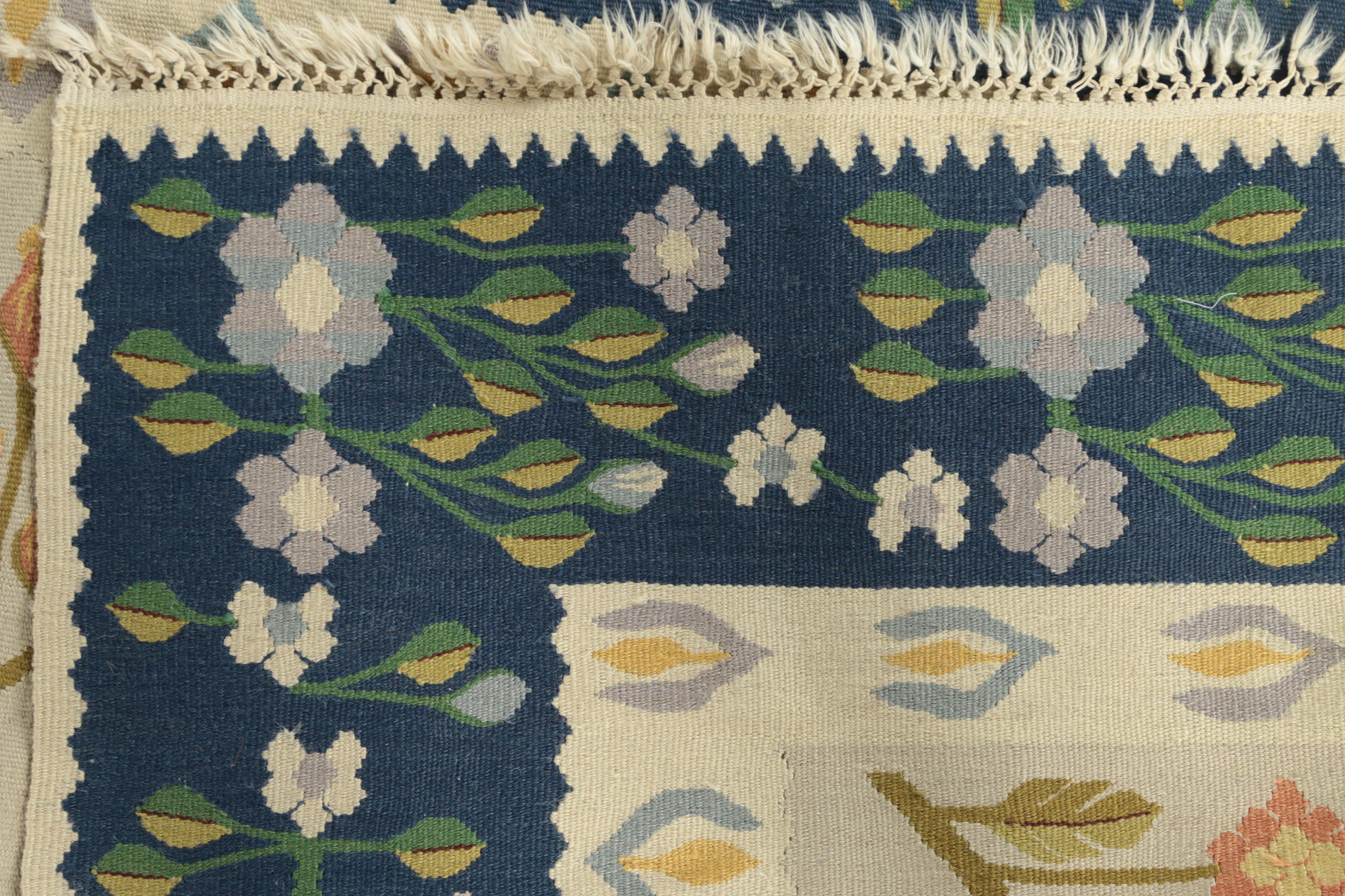 Handwoven Inscribed Romanian Bessarabian Wool Kilim