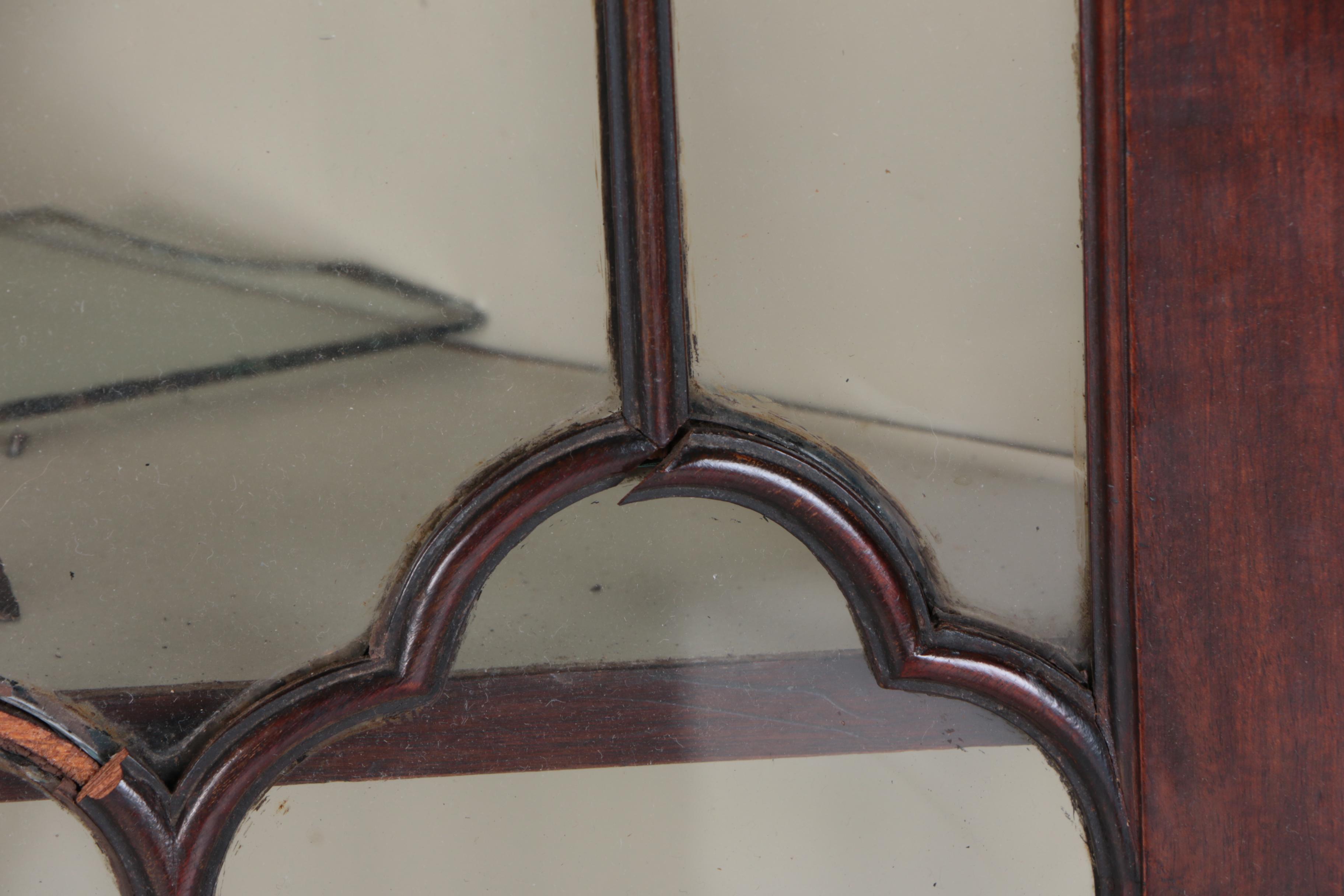 Antique Federal Mahogany Corner China Cabinet