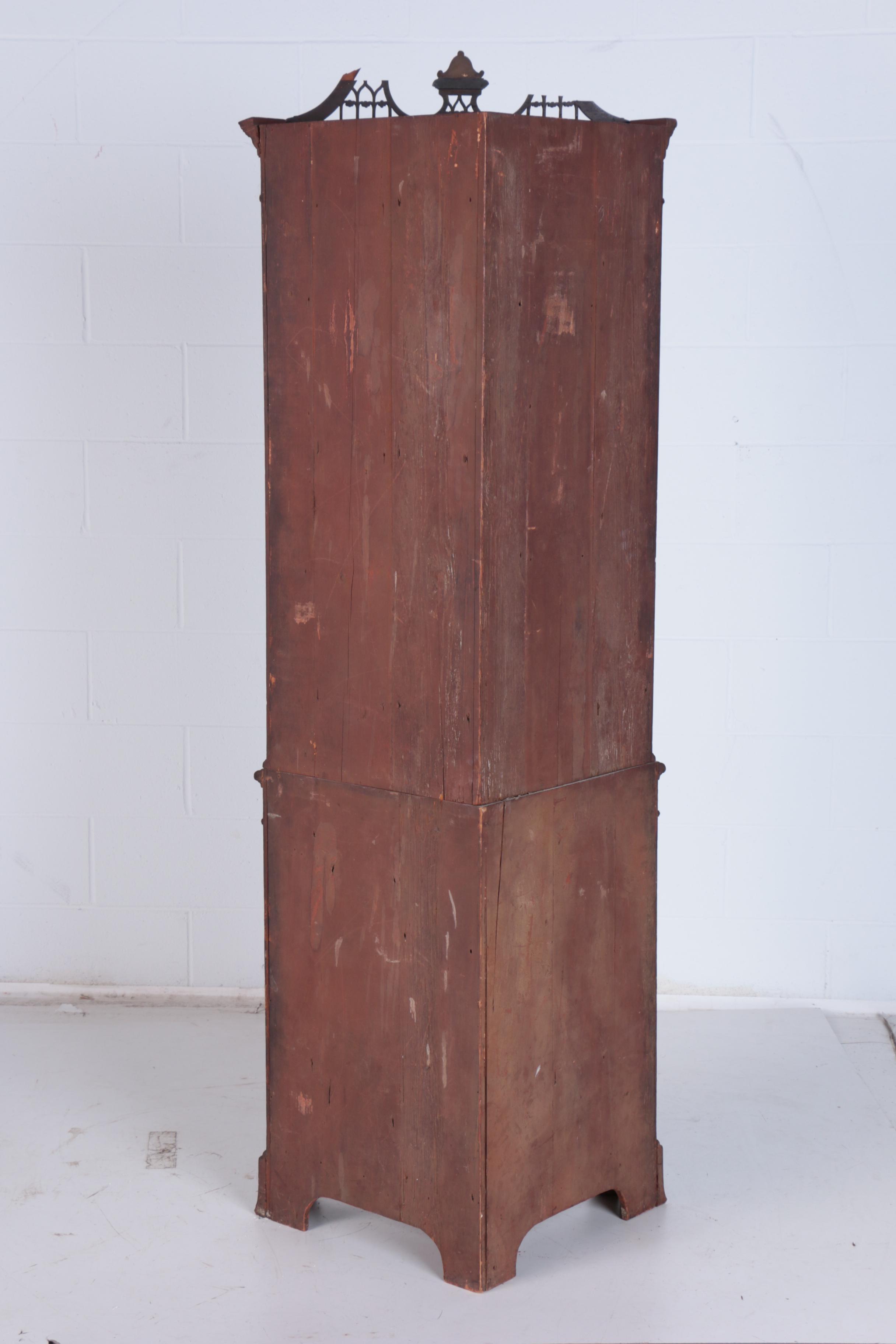 Antique Federal Mahogany Corner China Cabinet