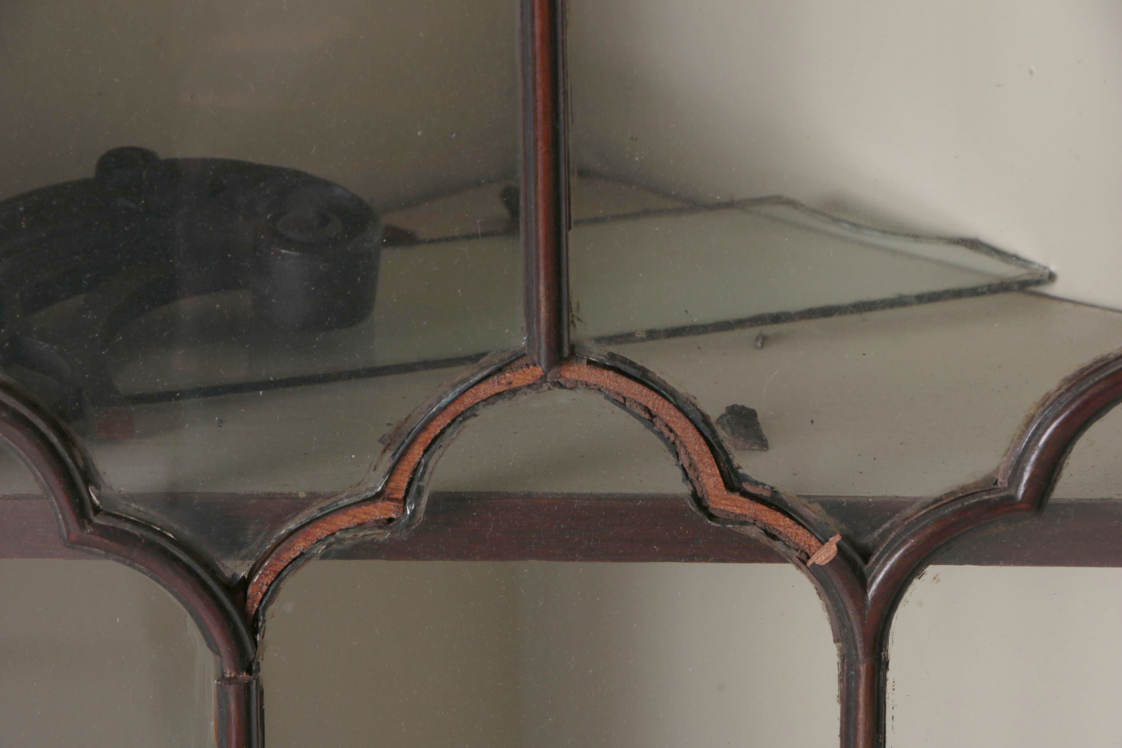 Antique Federal Mahogany Corner China Cabinet