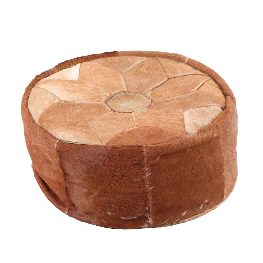 Cow Hide Pouf