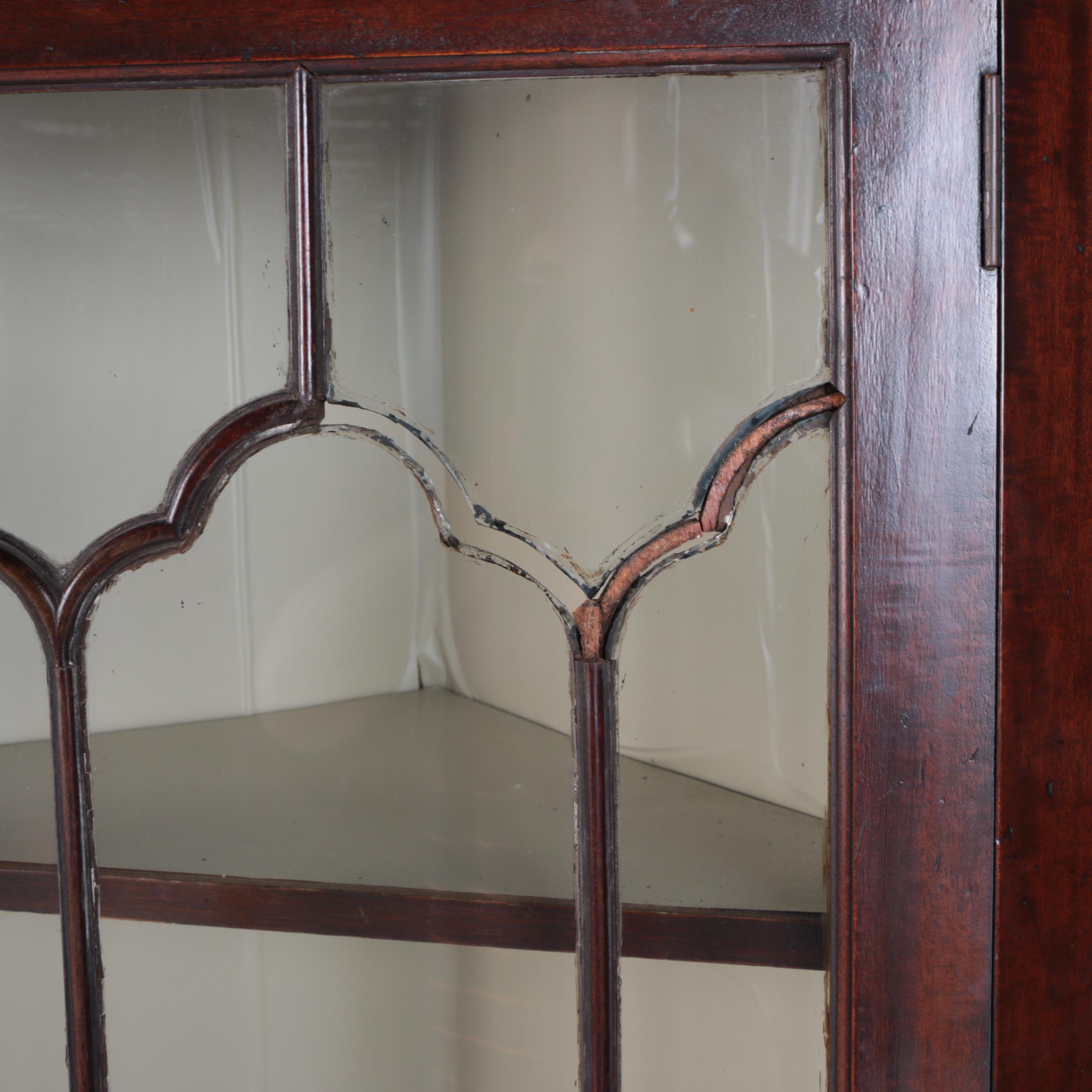 Antique Federal Mahogany Corner China Cabinet