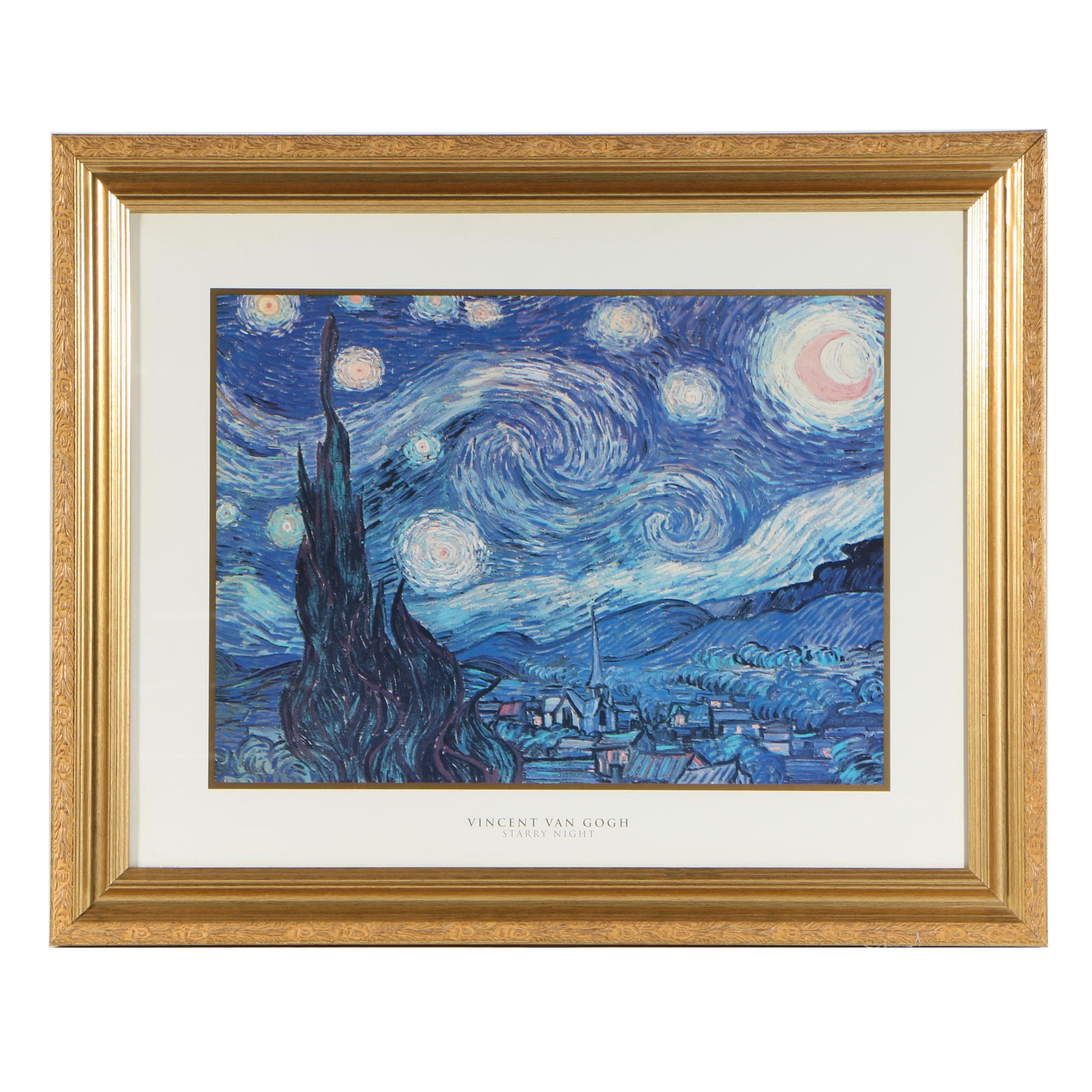 Offset Lithograph after Vincent Van Gogh "Starry Night"