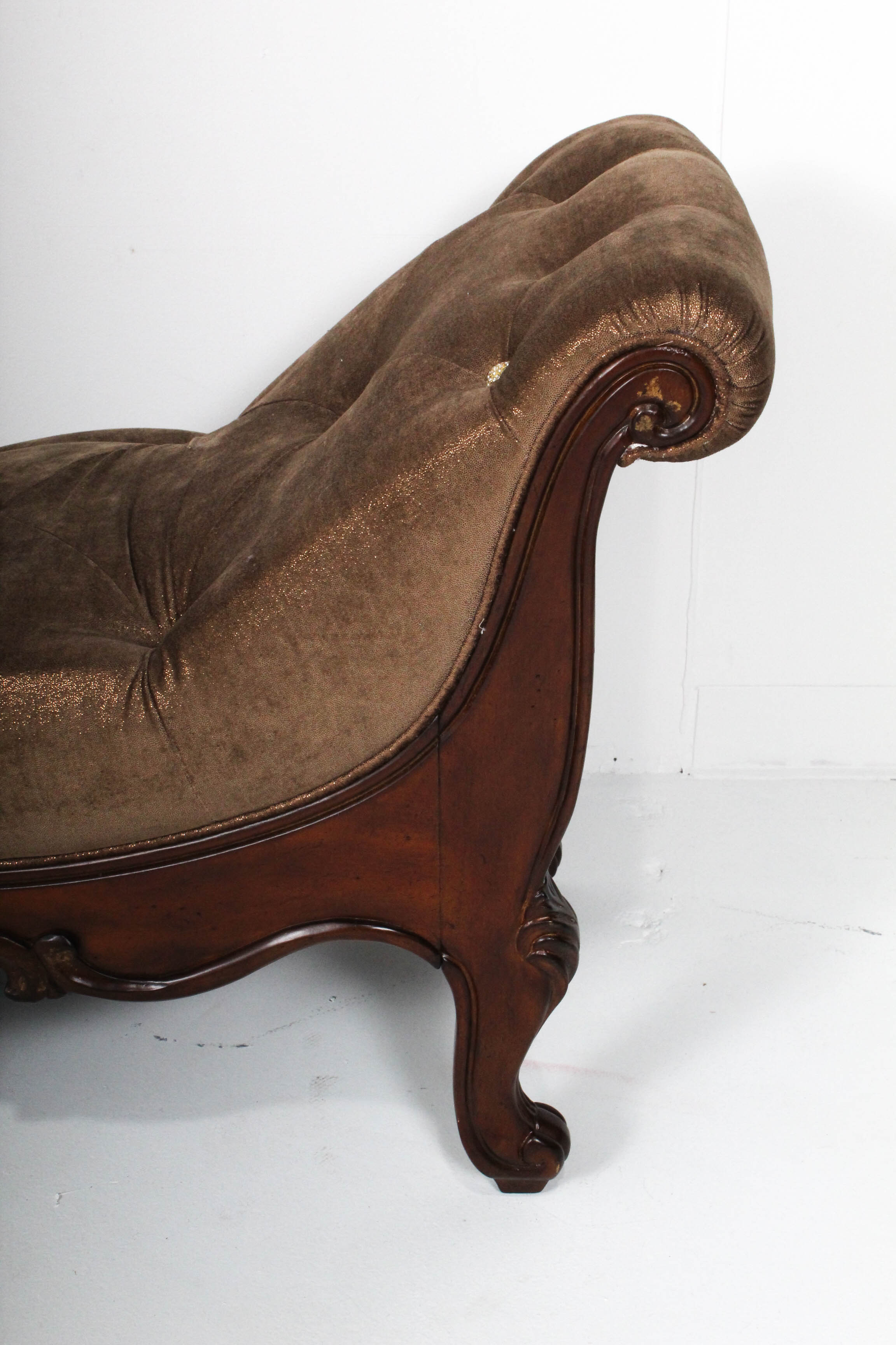 Michael Amini "Platine de Royale" Tufted Bed Bench