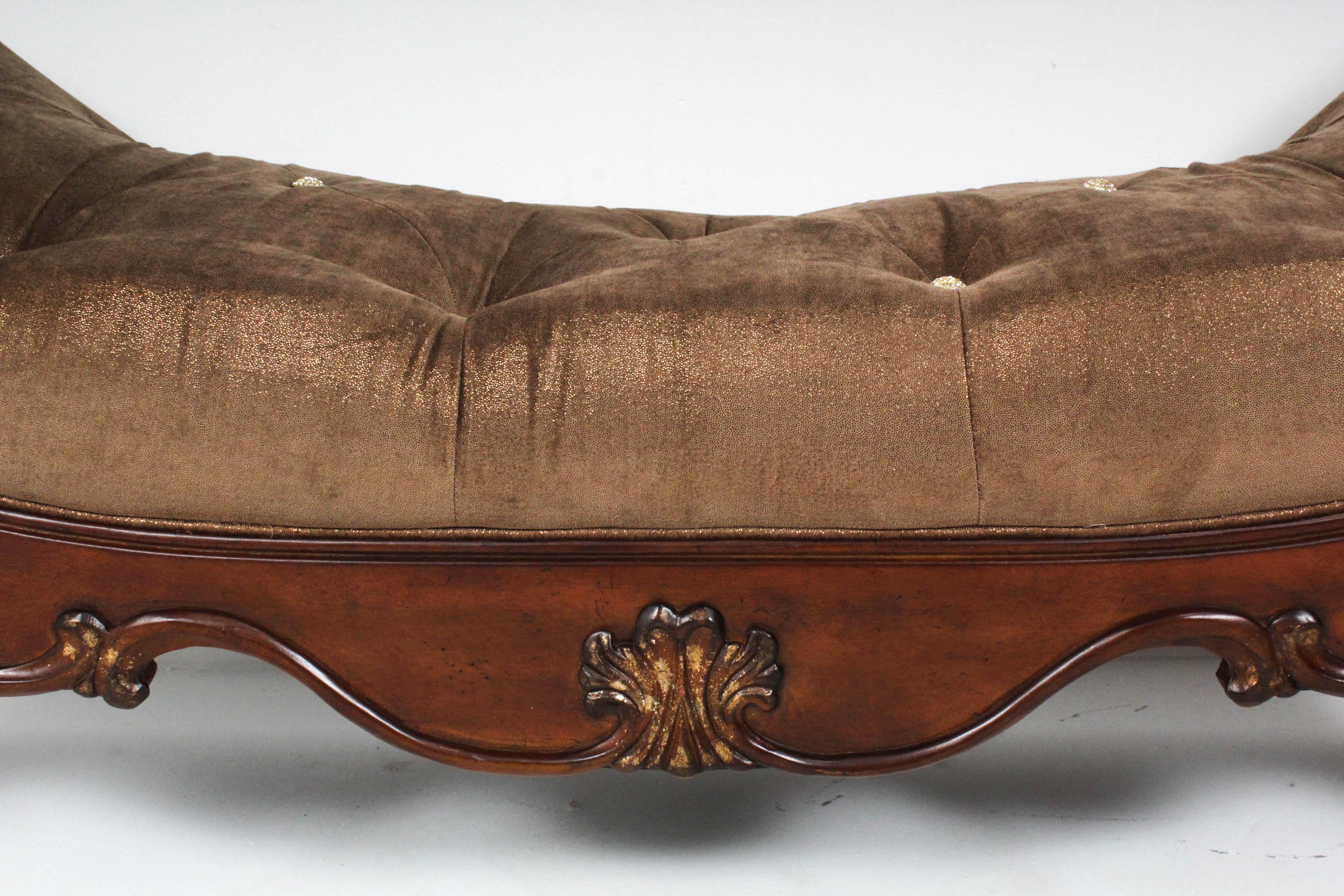 Michael Amini "Platine de Royale" Tufted Bed Bench