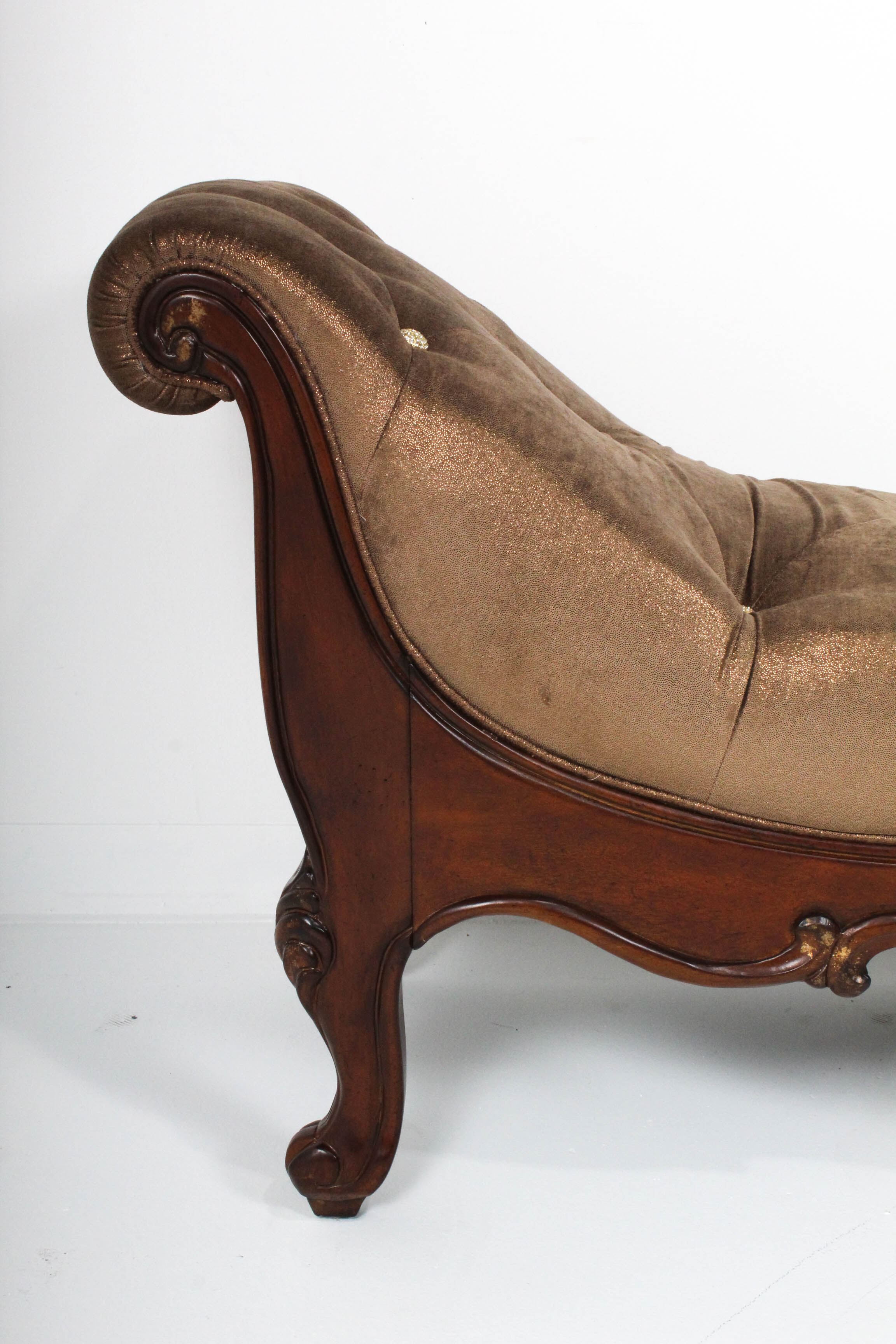 Michael Amini "Platine de Royale" Tufted Bed Bench