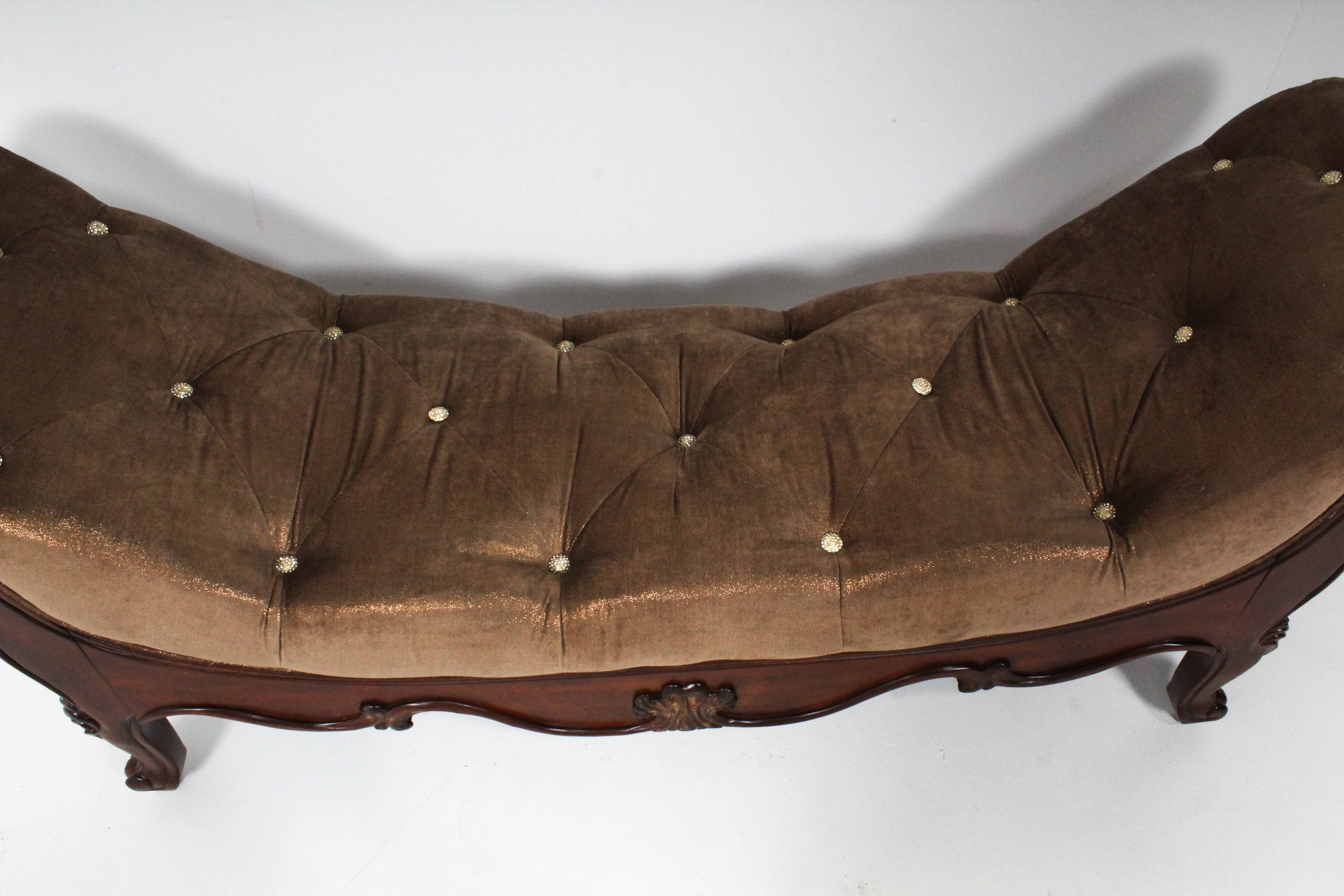 Michael Amini "Platine de Royale" Tufted Bed Bench