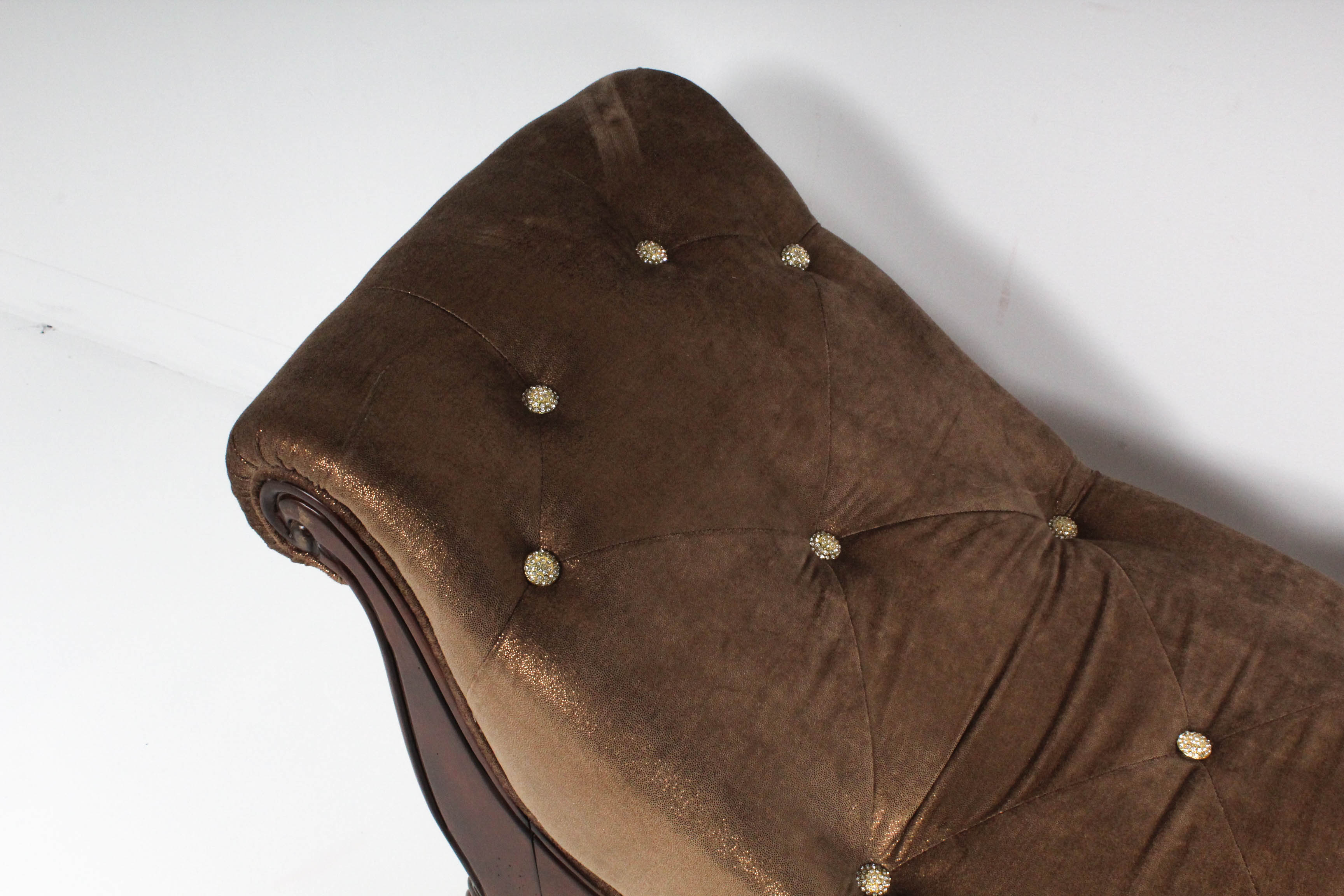 Michael Amini "Platine de Royale" Tufted Bed Bench