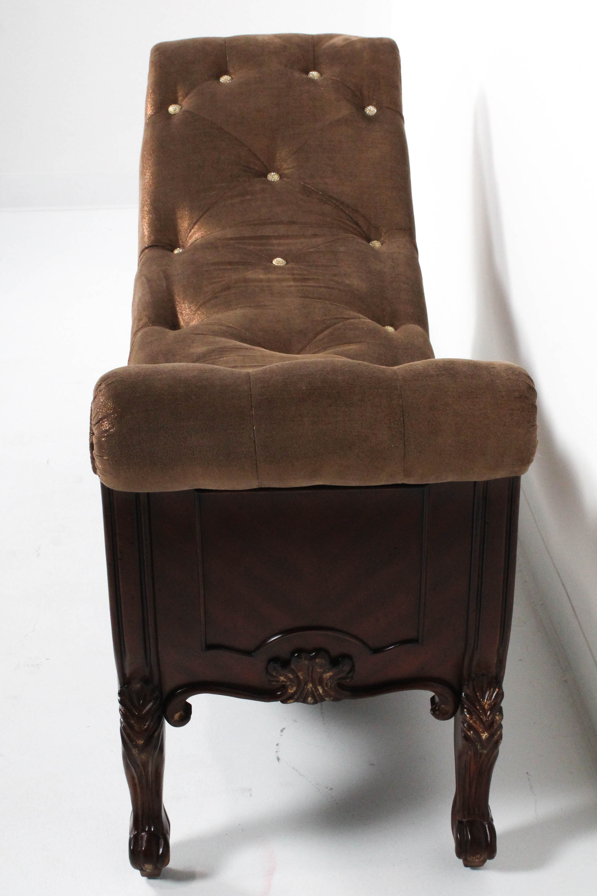 Michael Amini "Platine de Royale" Tufted Bed Bench