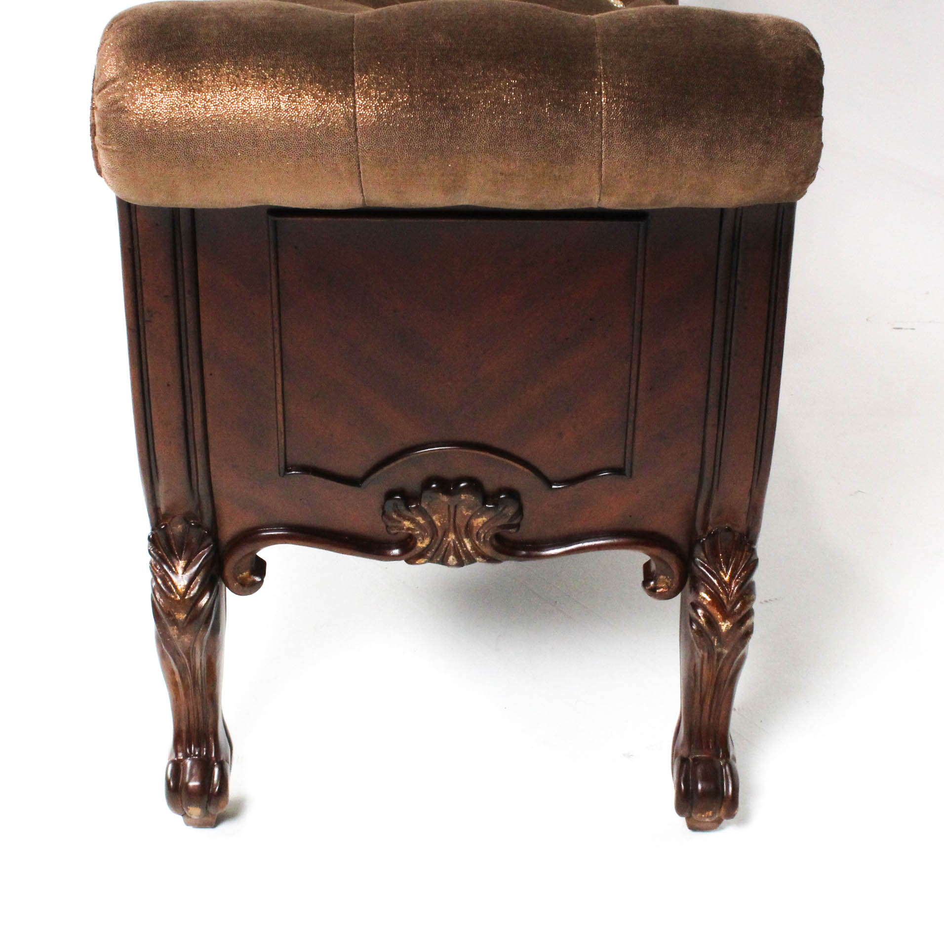 Michael Amini "Platine de Royale" Tufted Bed Bench