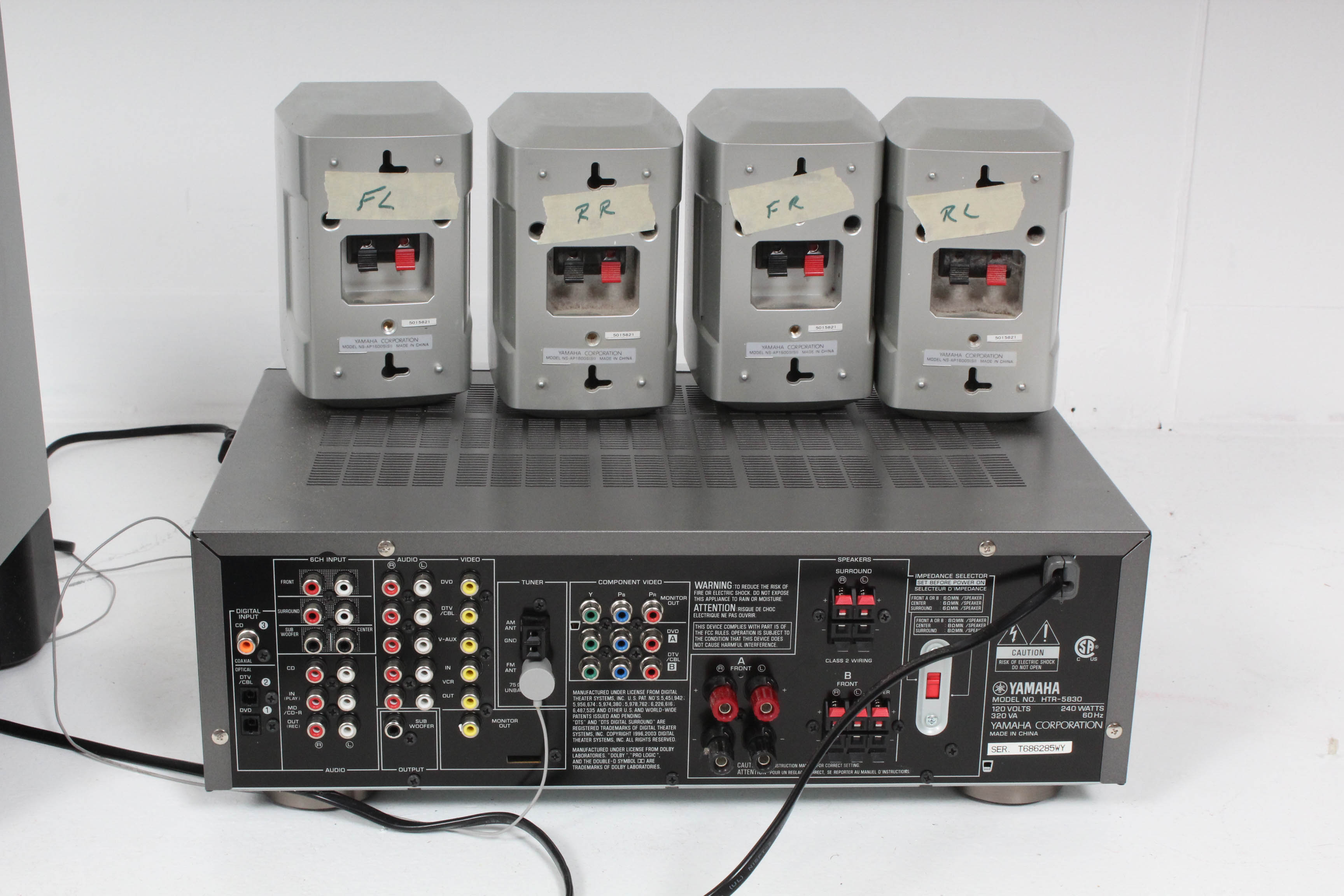 Yamaha HTR-5830 AV Reciever with Speakers