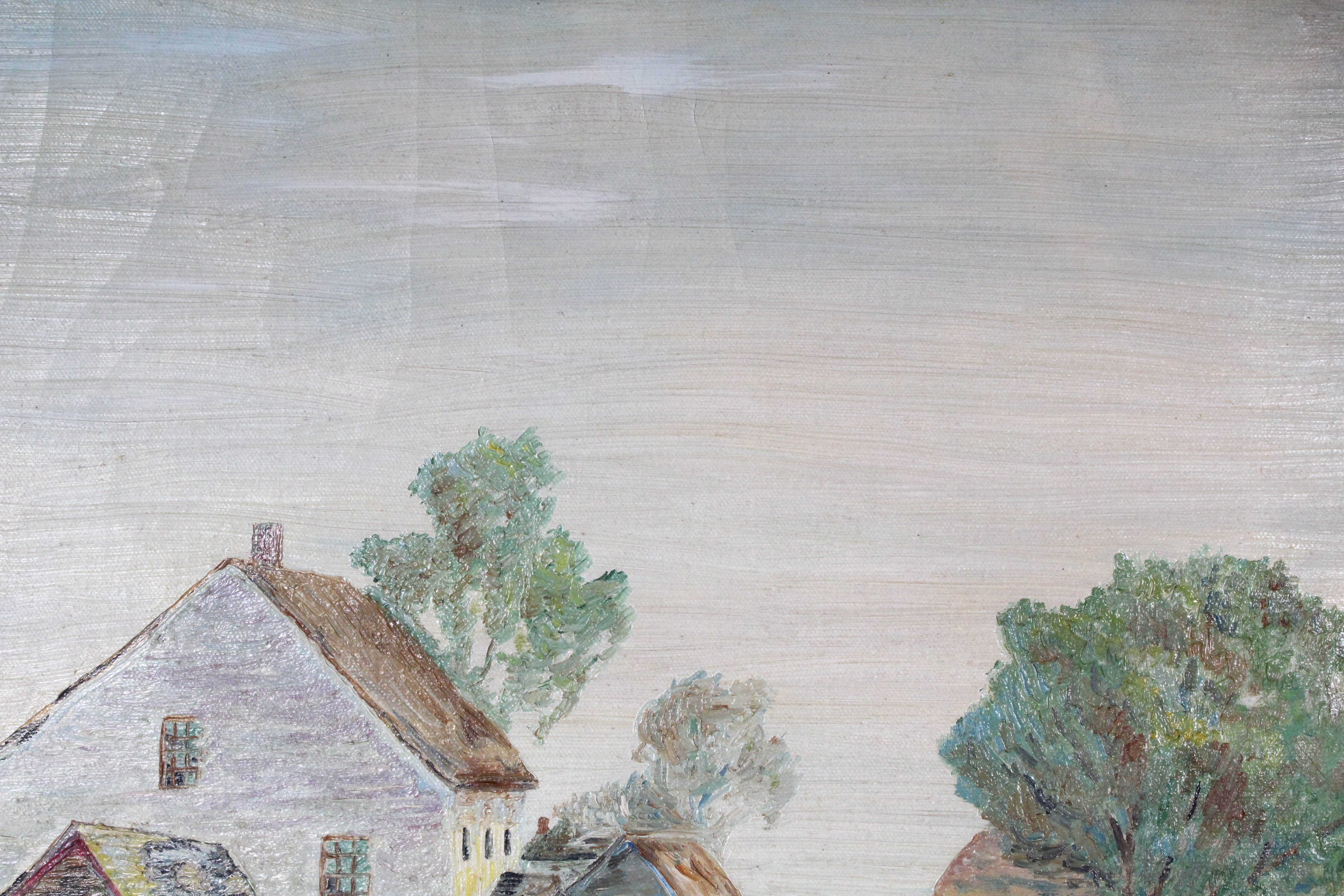 Vintage Viola Oil Painting