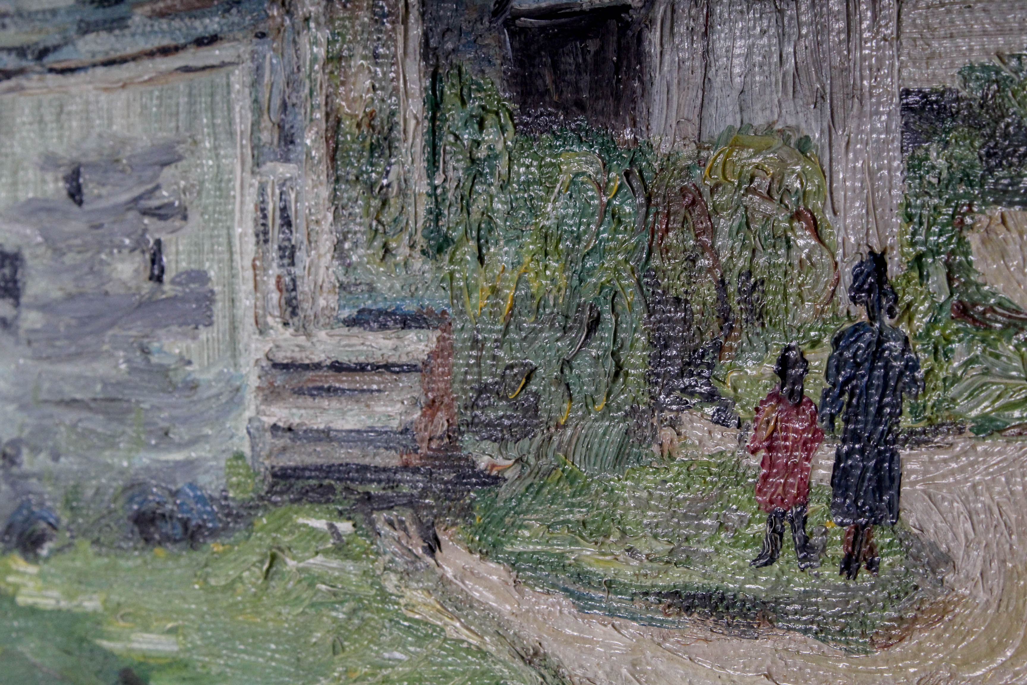 Vintage Viola Oil Painting