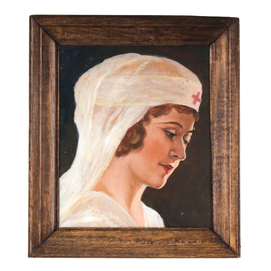 Oil Painting, Portrait of Nurse