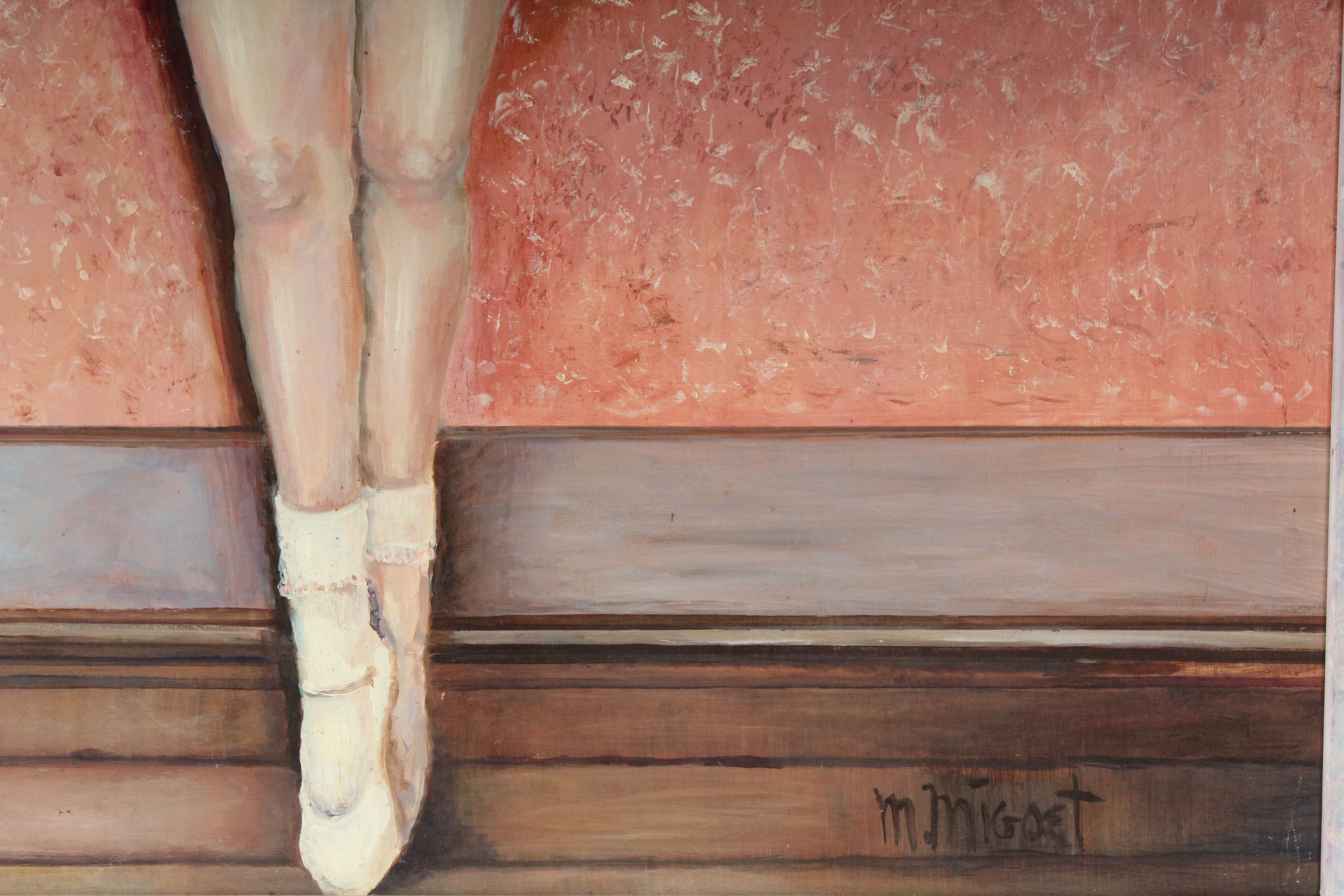 M. Migoet Oil Painting of Ballerina