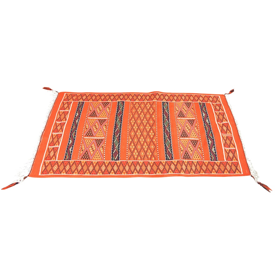 Handwoven Ghardaia Algerian Berber Wool Accent Rug