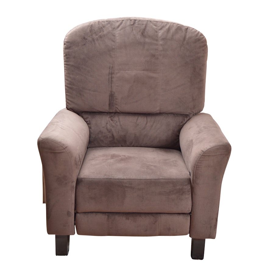 Brown Ultrasuede Recliner Chair